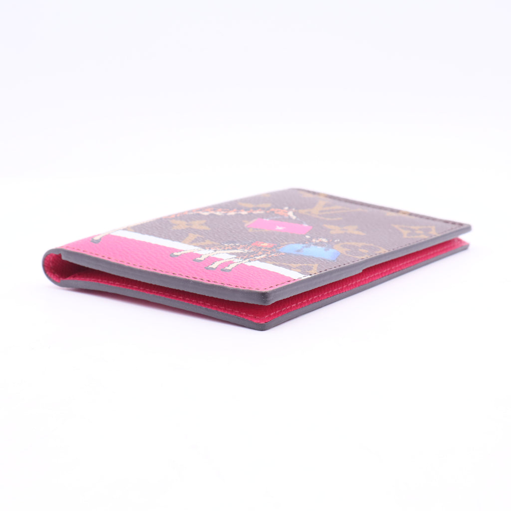 Limited Monogram Canvas Christmas Animation Passport Cover twins