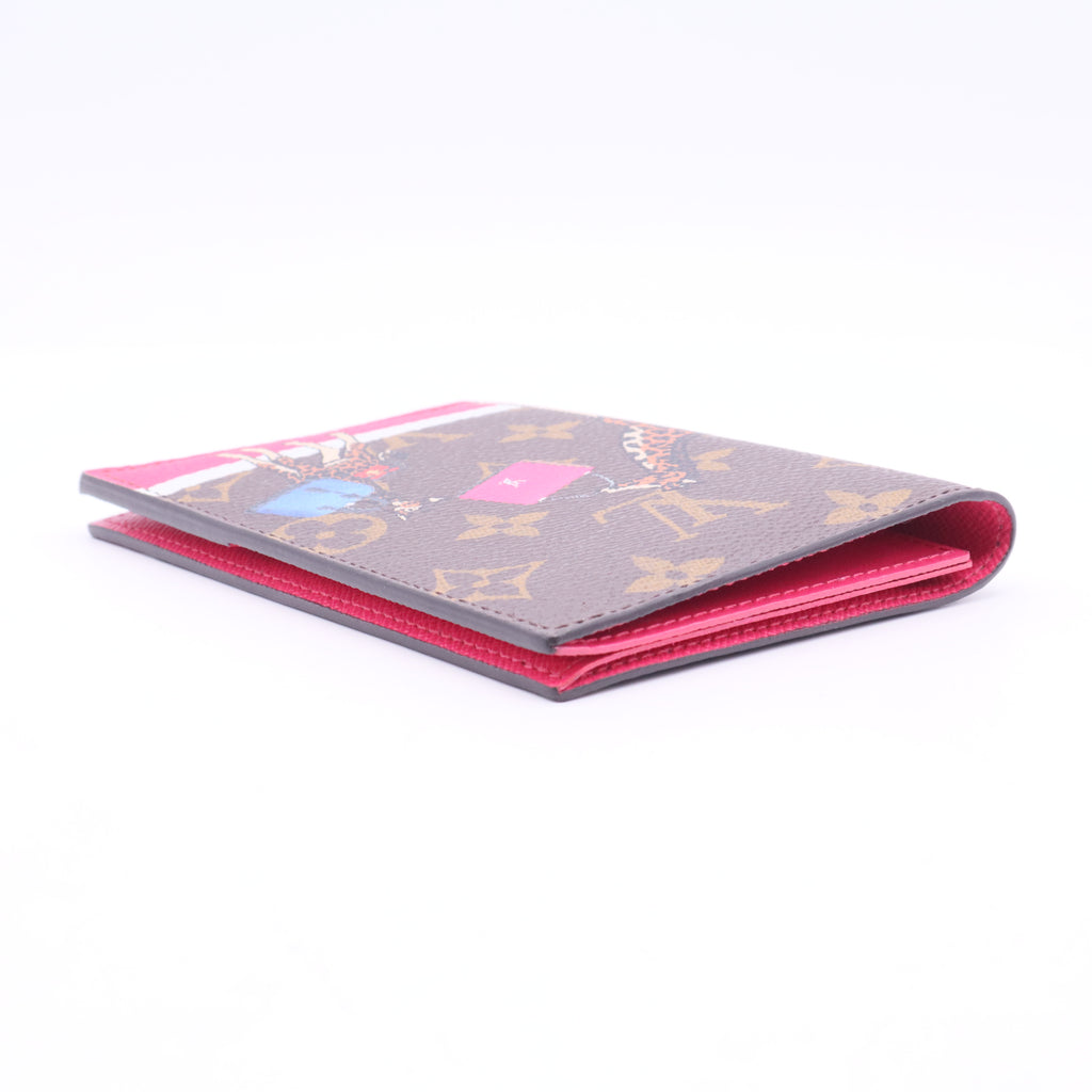 Limited Monogram Canvas Christmas Animation Passport Cover twins