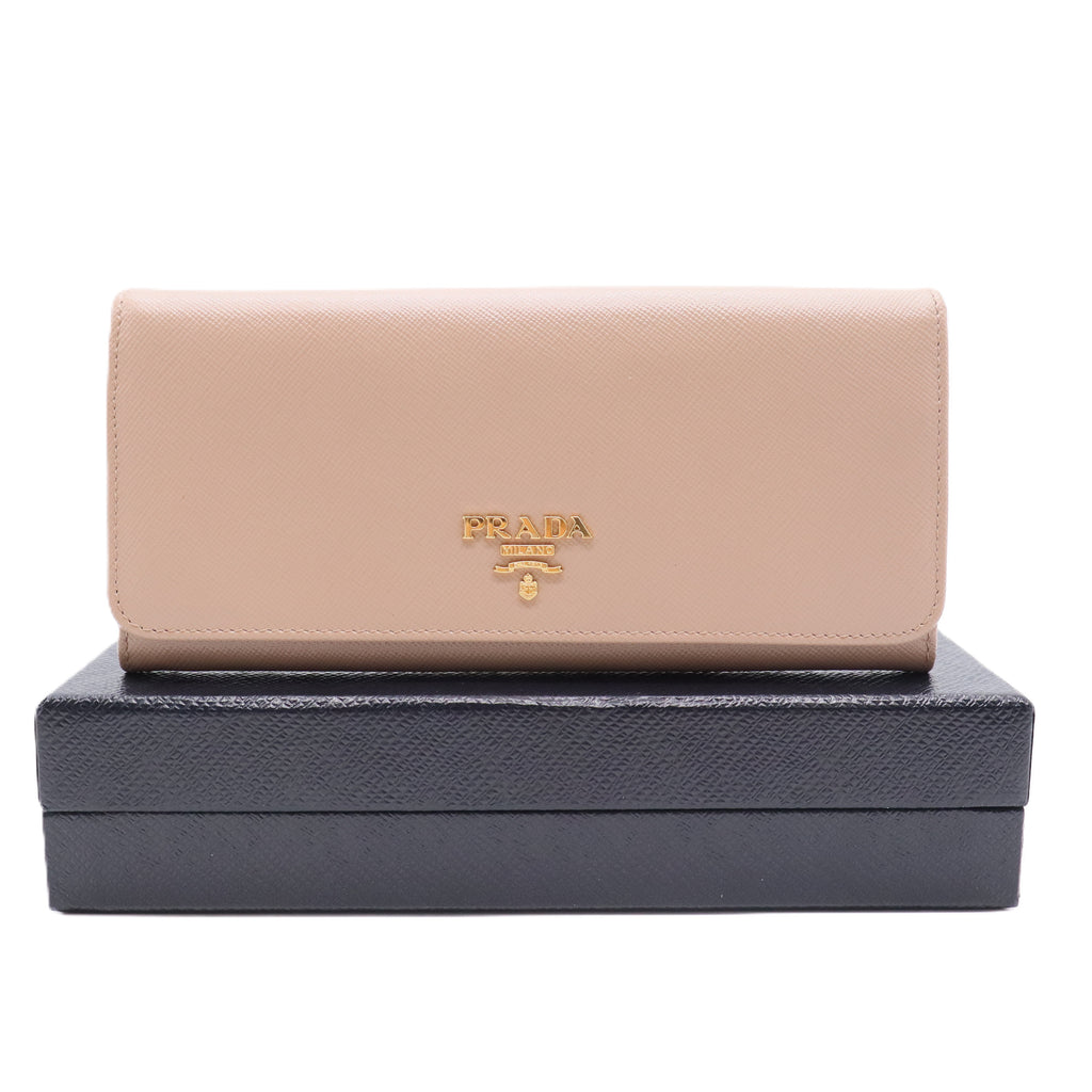 Cammeo Saffiano Metal Leather Long Continental Wallet