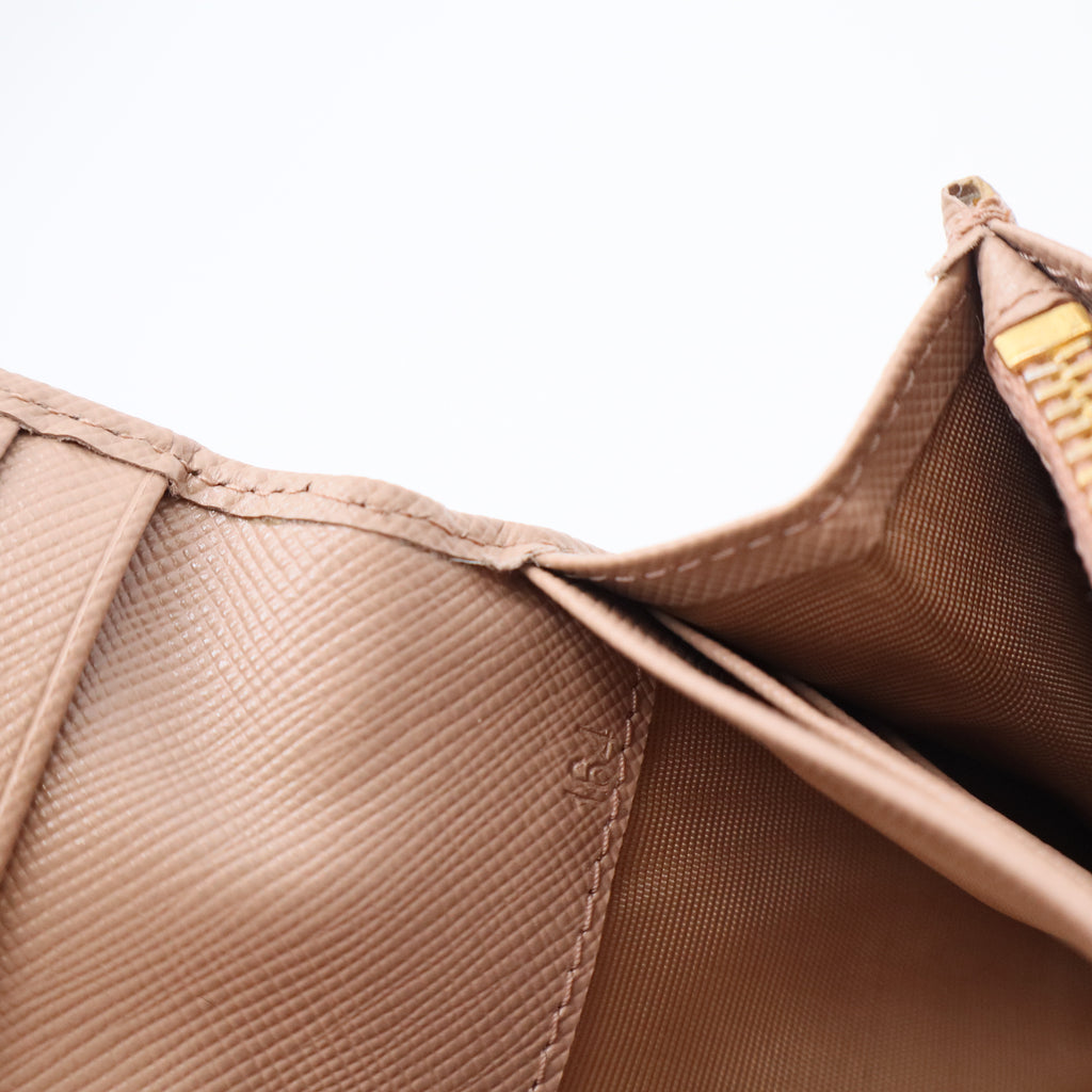 Cammeo Saffiano Metal Leather Long Continental Wallet