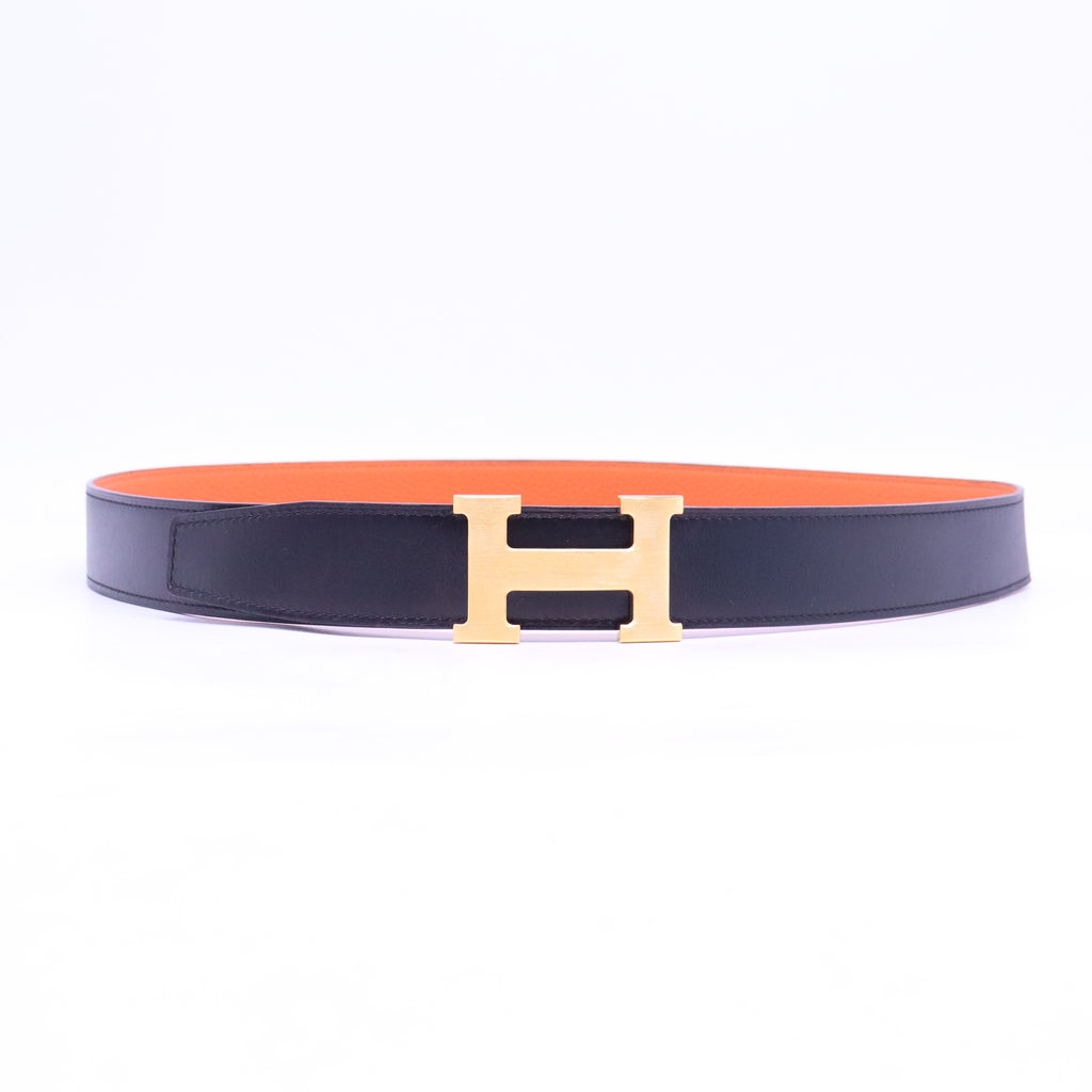 Black Leather Constance Belt Golden Metal Pony-style calfskin W20624