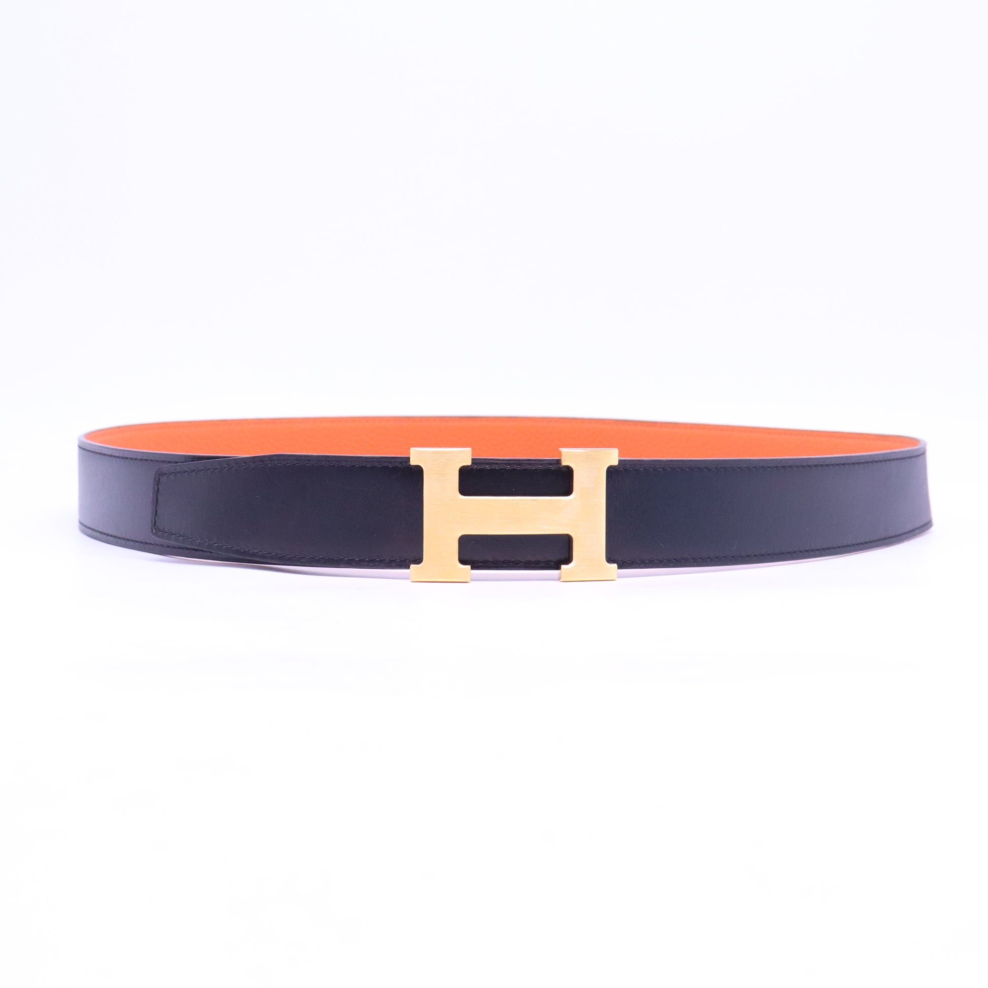 Black Leather Constance Belt Golden Metal Pony-style calfskin W20624