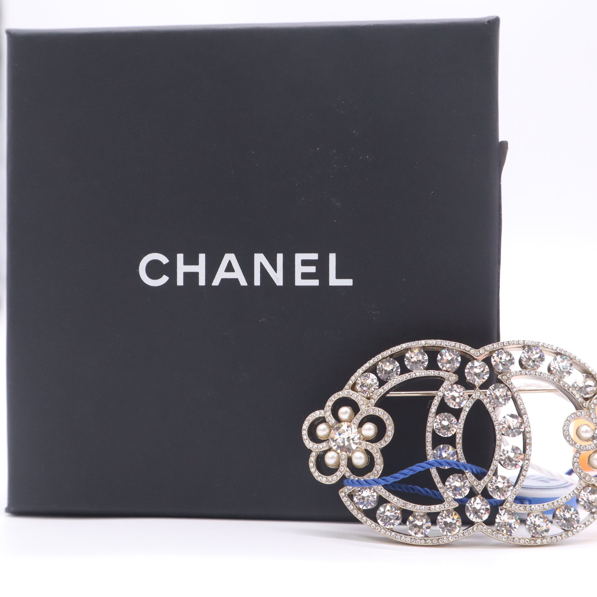 Chanel Rhinestone Brooch twins LDZ465