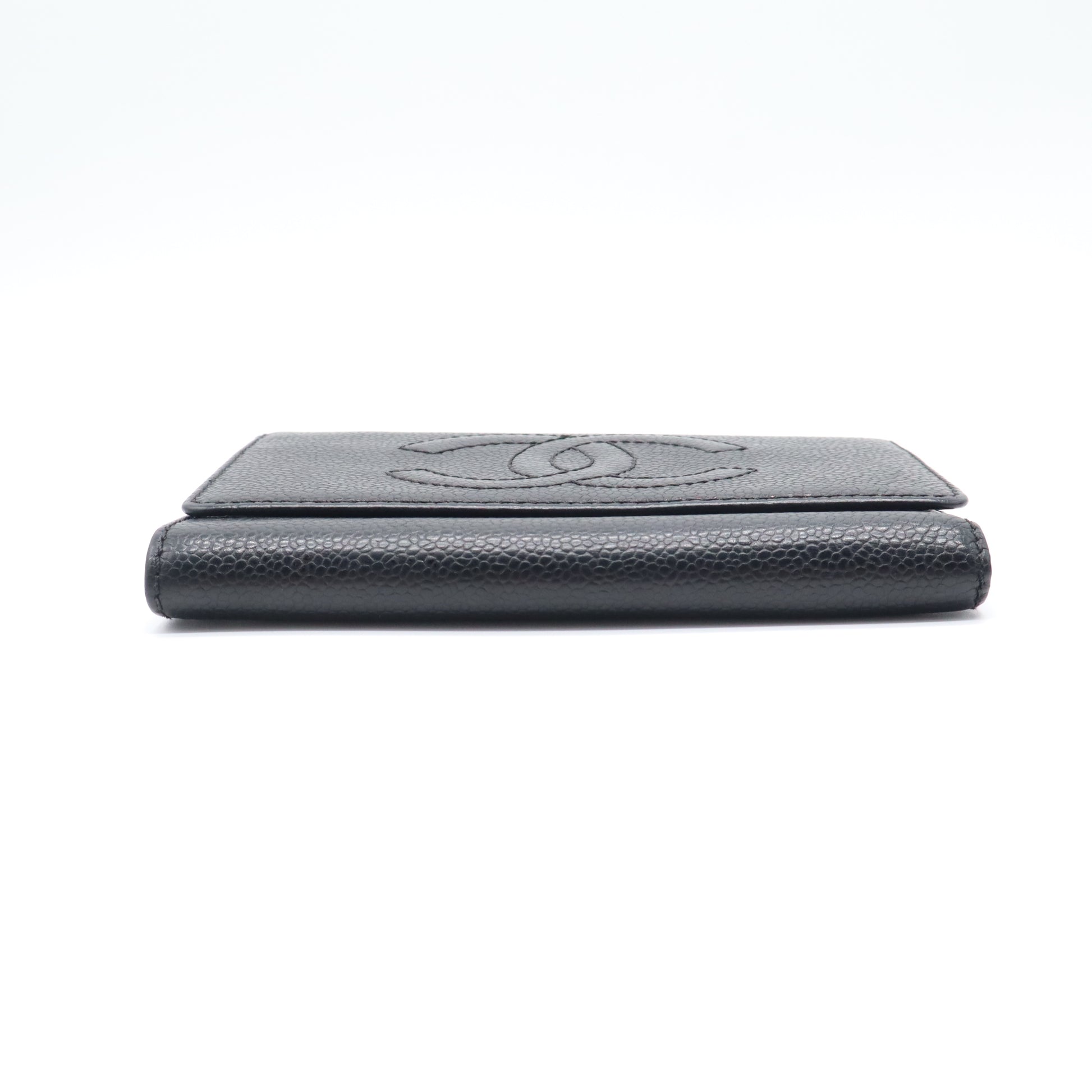 Chanel Black Caviar Bifold Wallet W21654