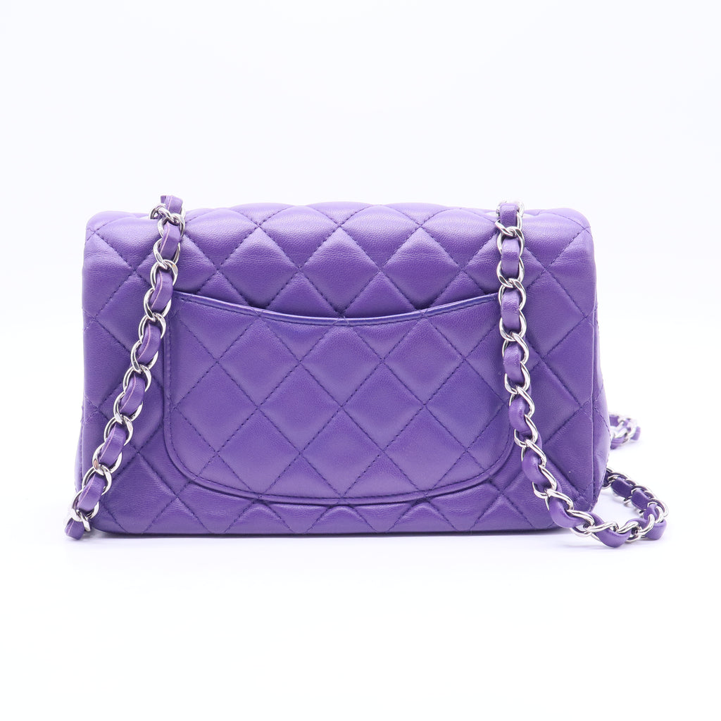 Timeless Mini Rectangular Purple Lambskin   B20300