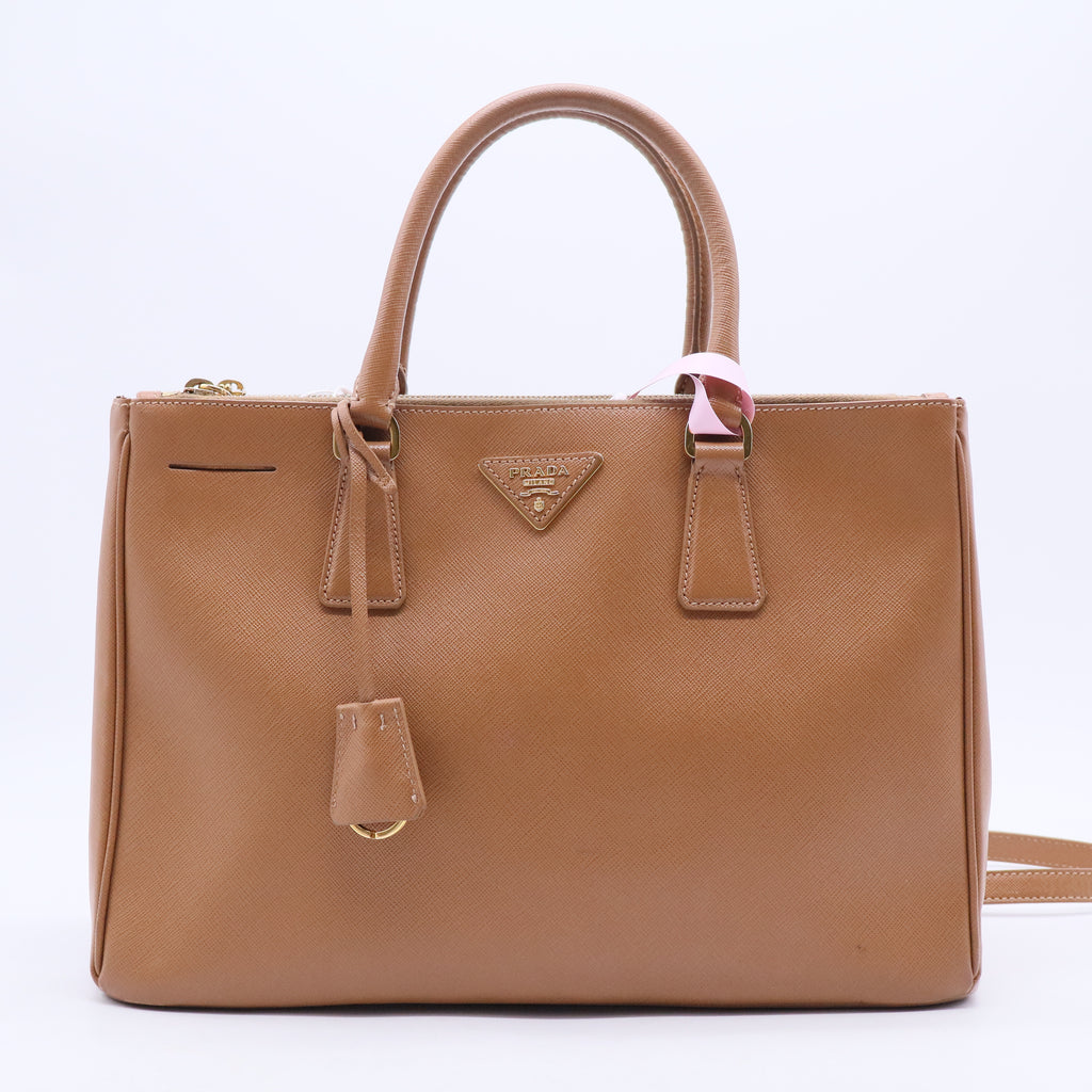 Galleria Double Zip Tote Saffiano Leather Large Twins LDJ3047