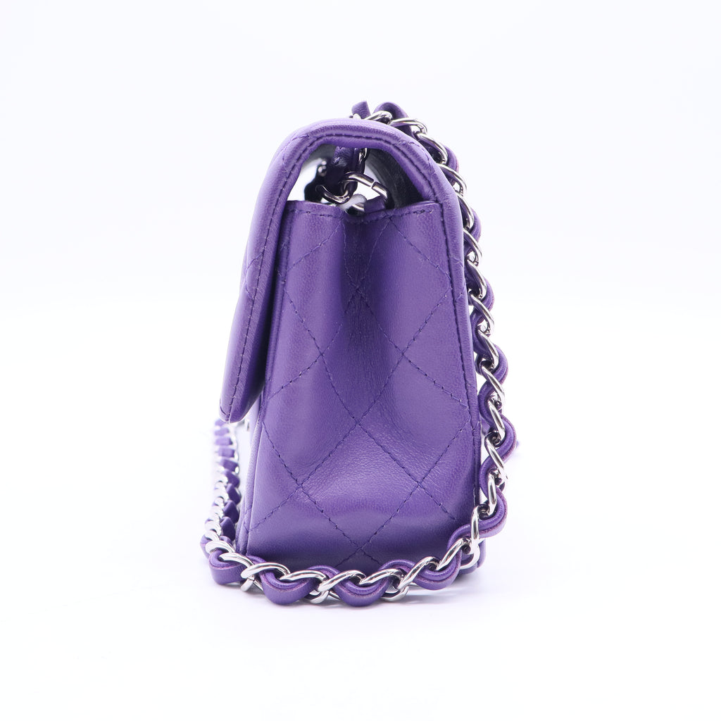 Timeless Mini Rectangular Purple Lambskin   B20300