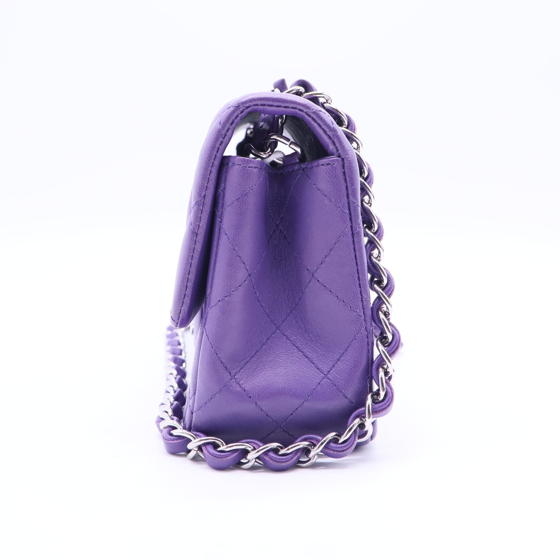Timeless Mini Rectangular Purple Lambskin   B20300