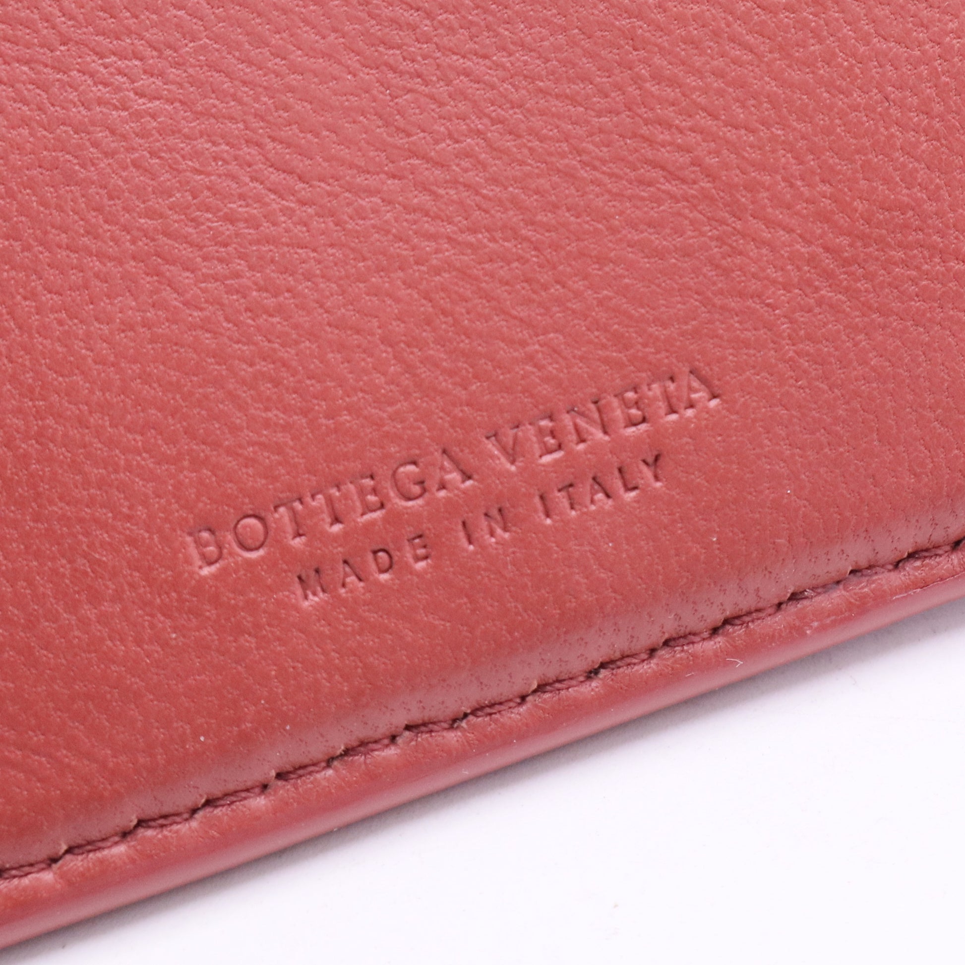 Intrecciato Weave Leather Wallet