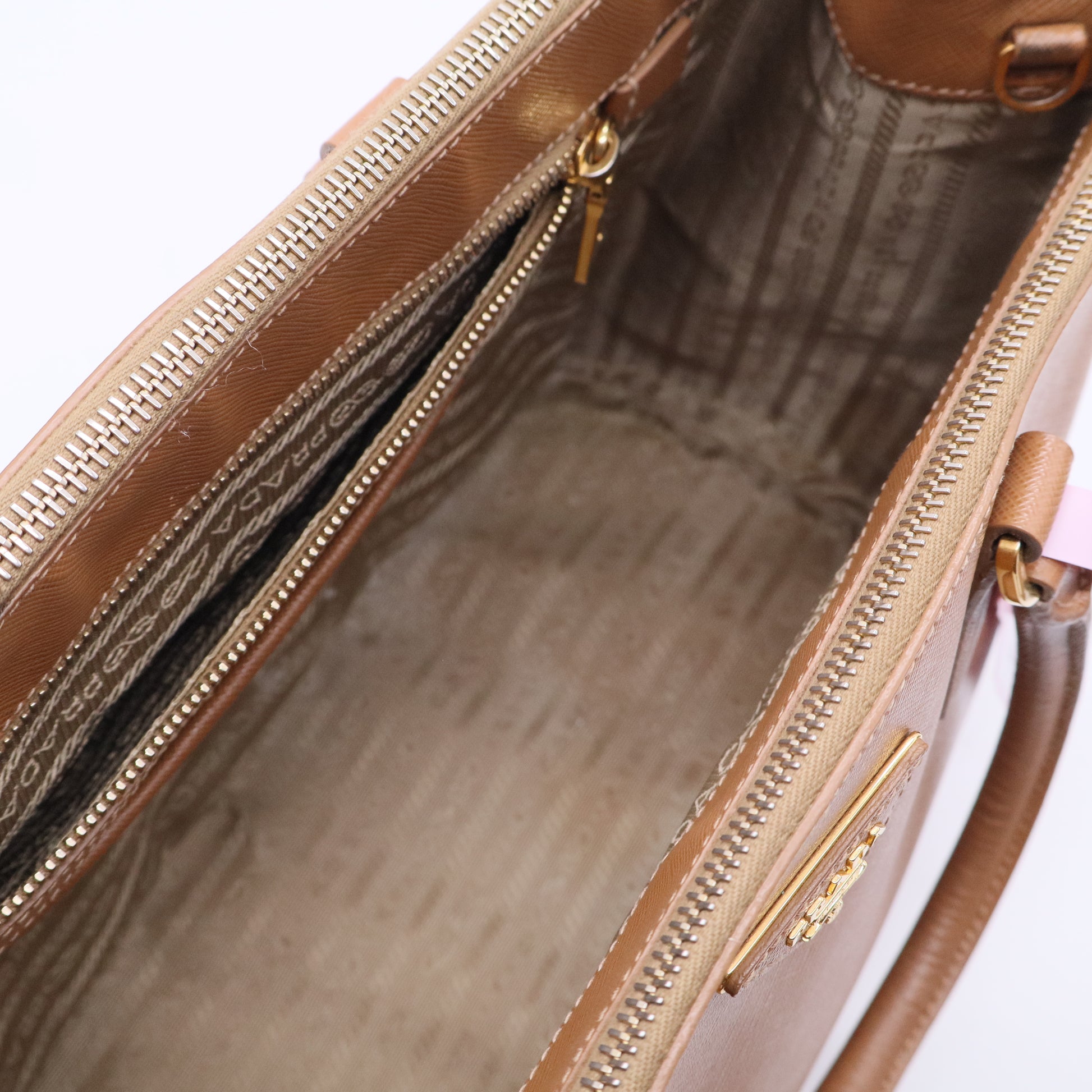 Galleria Double Zip Tote Saffiano Leather Large Twins LDJ3047