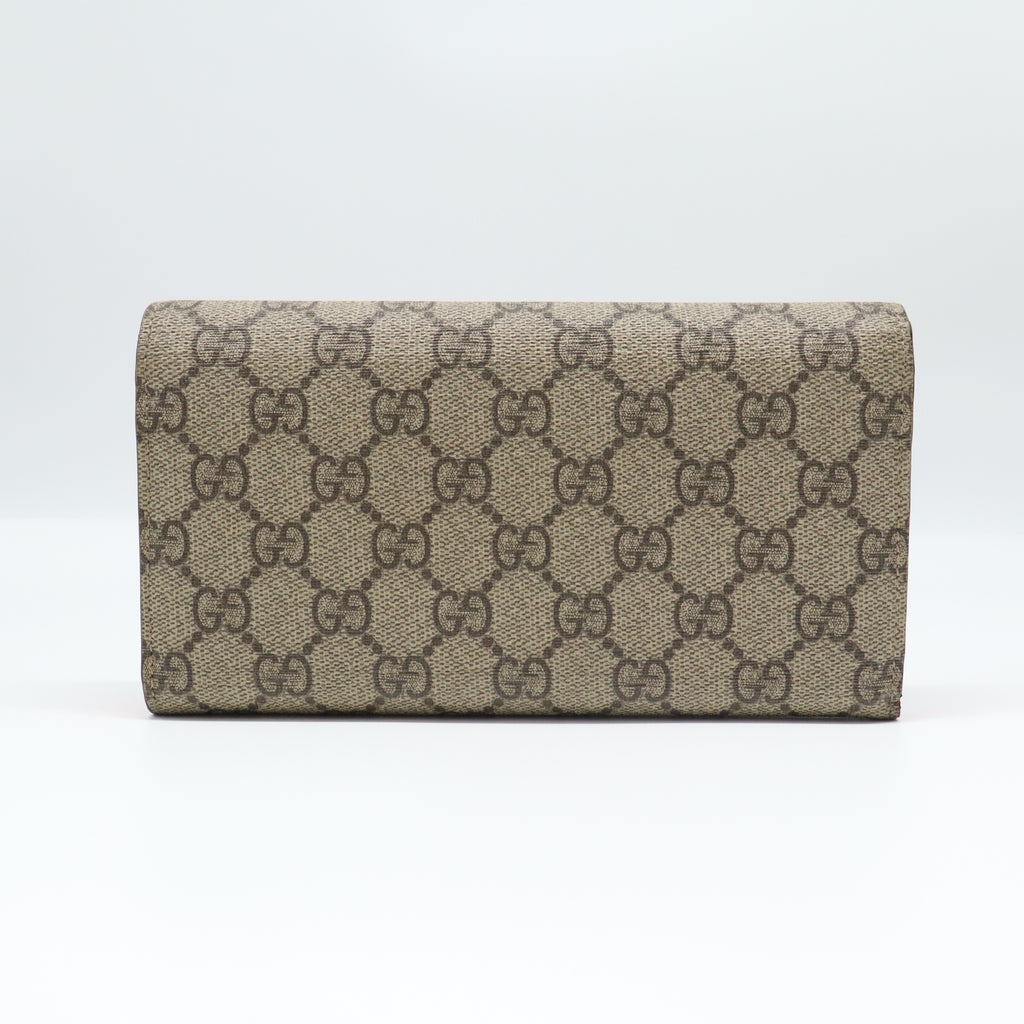 Gucci GG Supreme Heart Cutout Continental Wallet W21644
