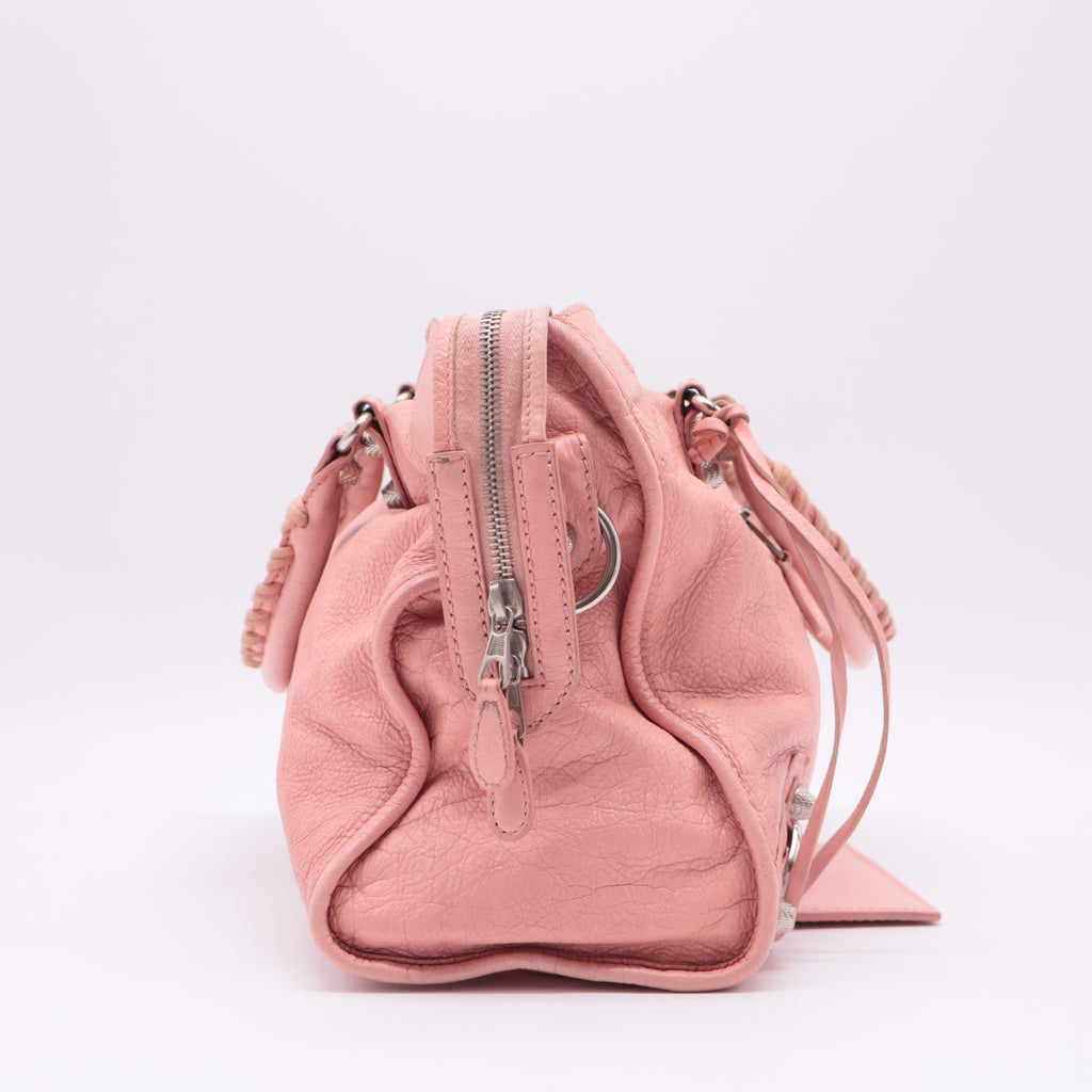 Pink Leather RH Part Time Tote twins