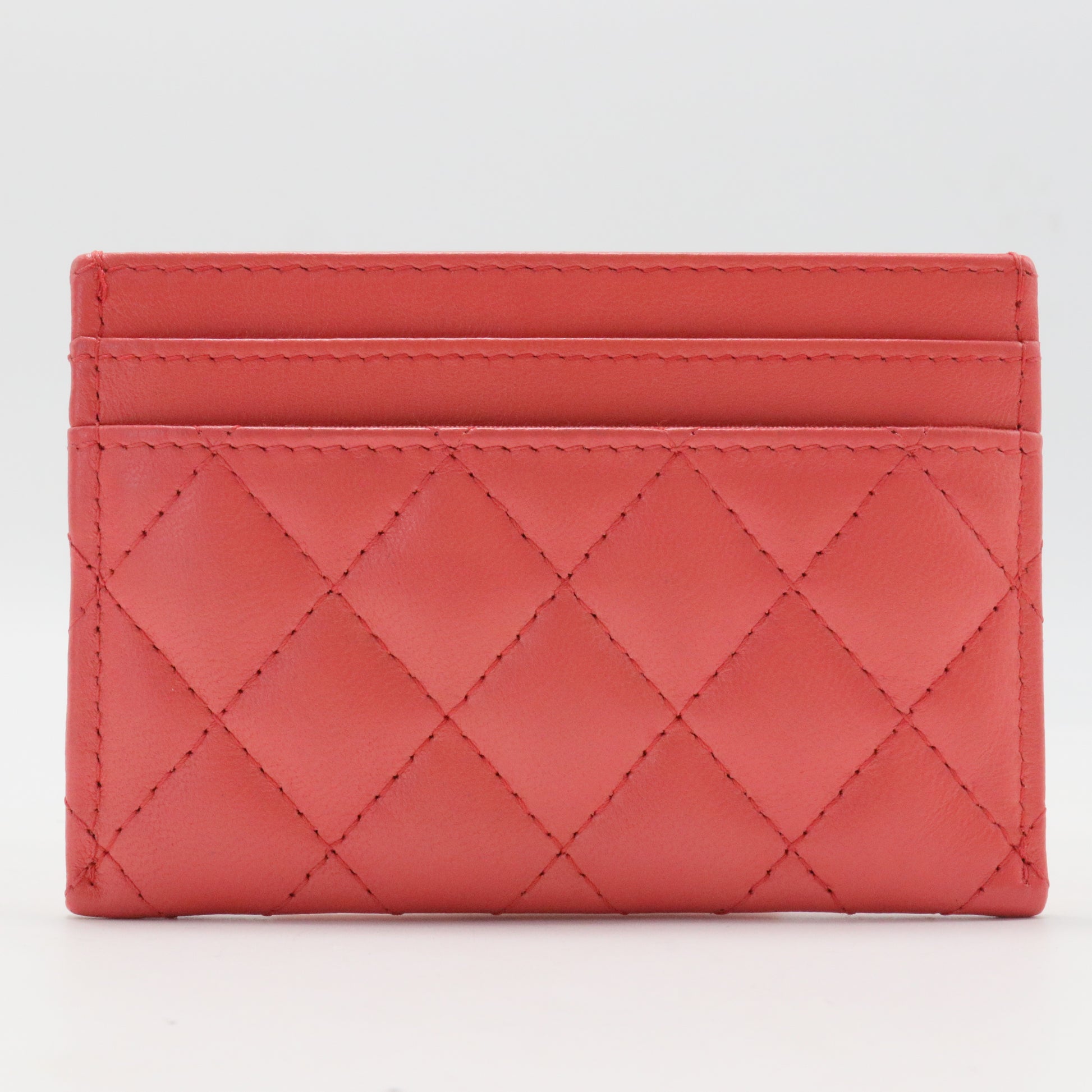 Caviar Quilted Boy Card Holder Pink