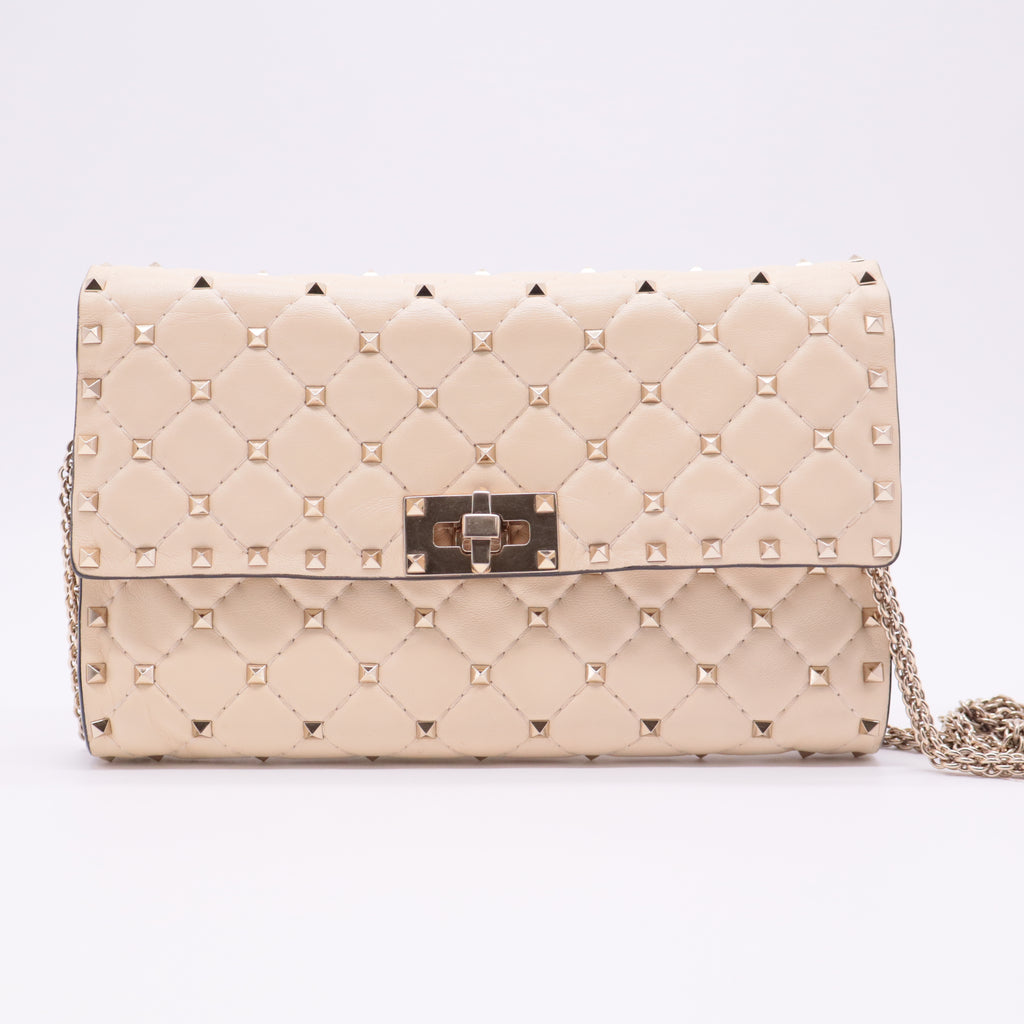 Nappa Rockstud Spike Wallet on Chain twins