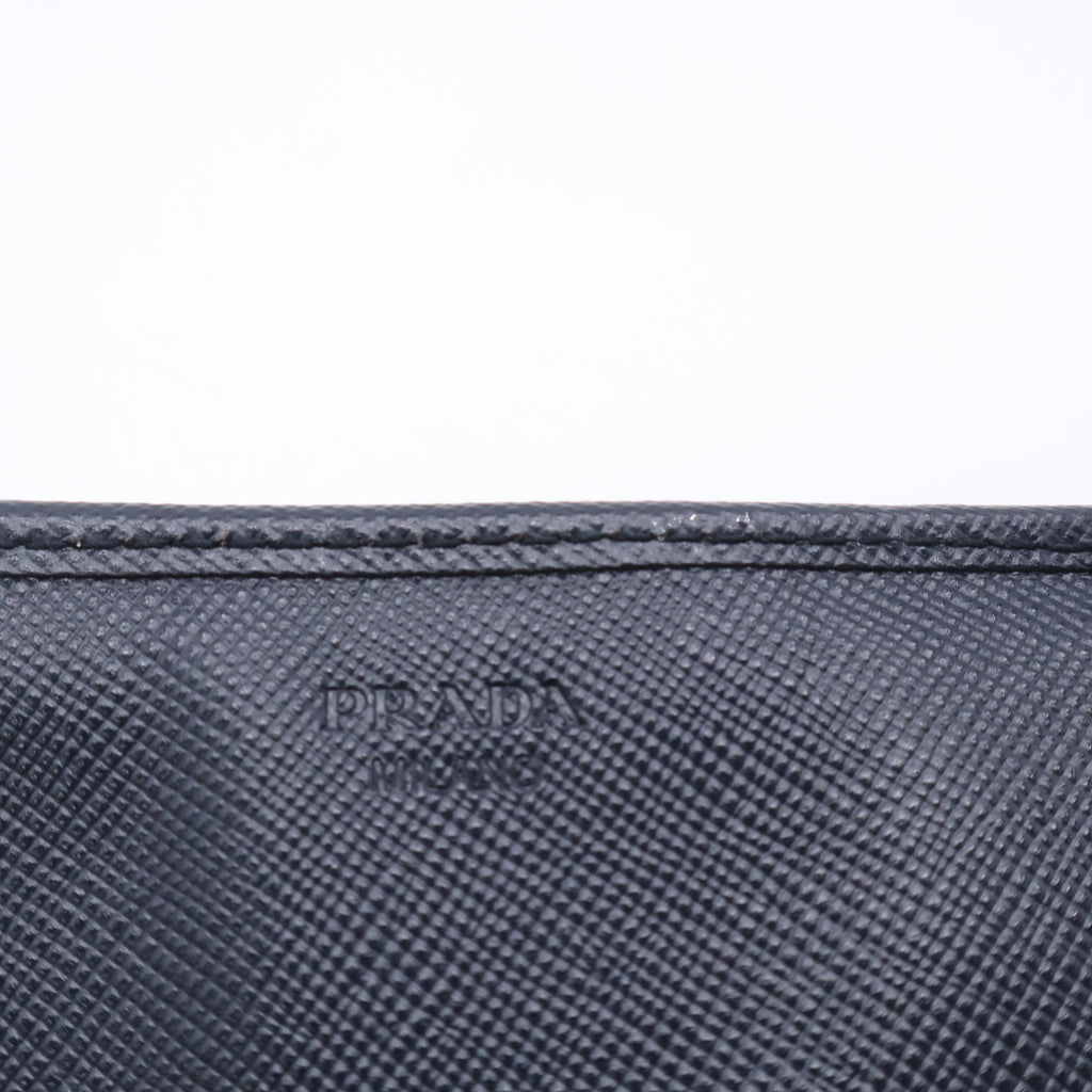 Prada Saffiano Hibiscus Print Continental Flap Wallet W22705