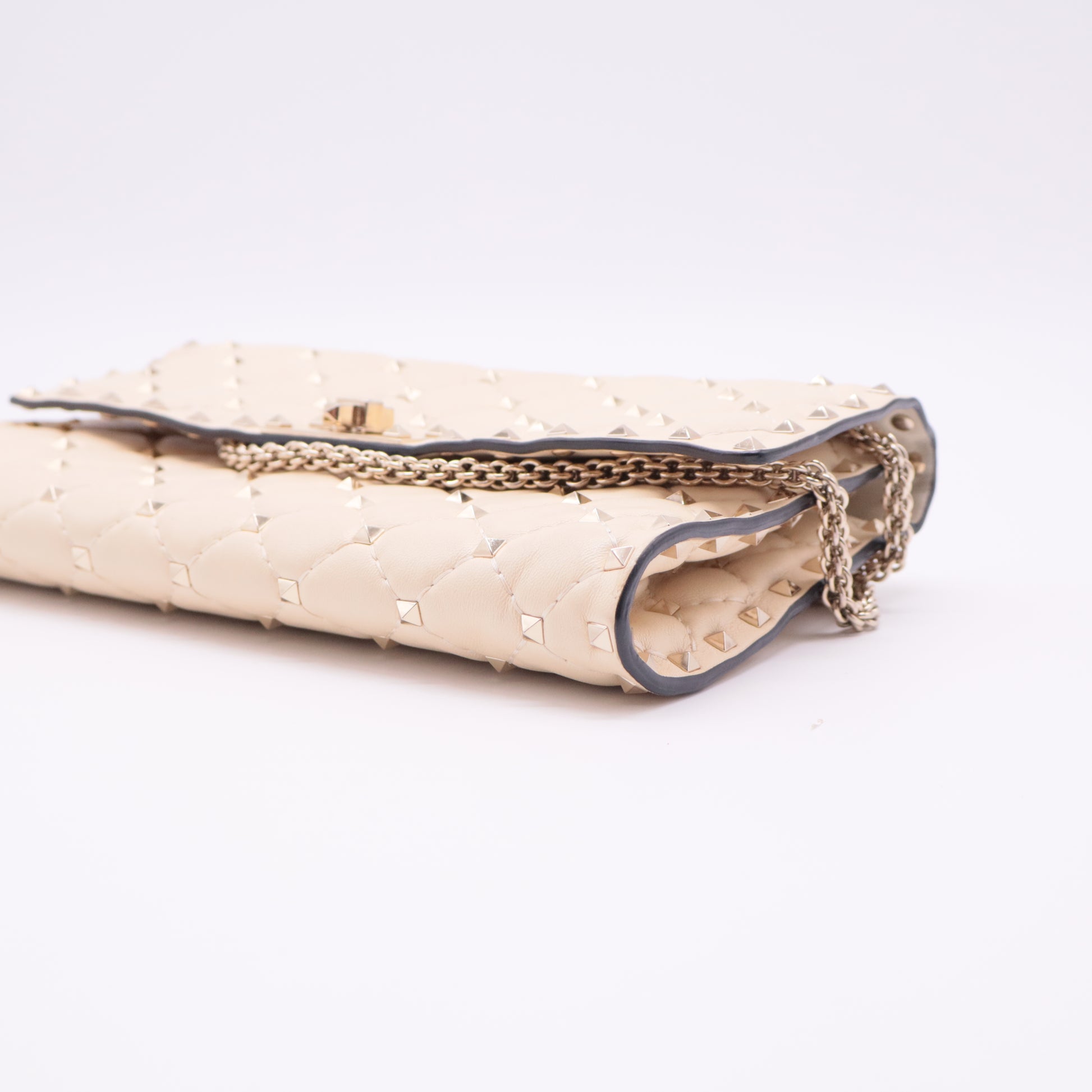 Nappa Rockstud Spike Wallet on Chain twins