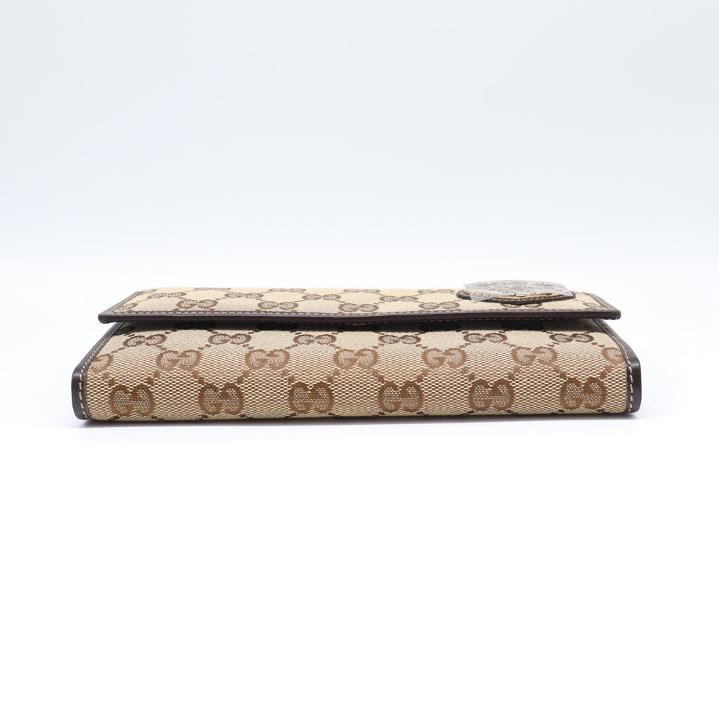 Gucci Monogram Lovely Heart Continental Wallet W21642