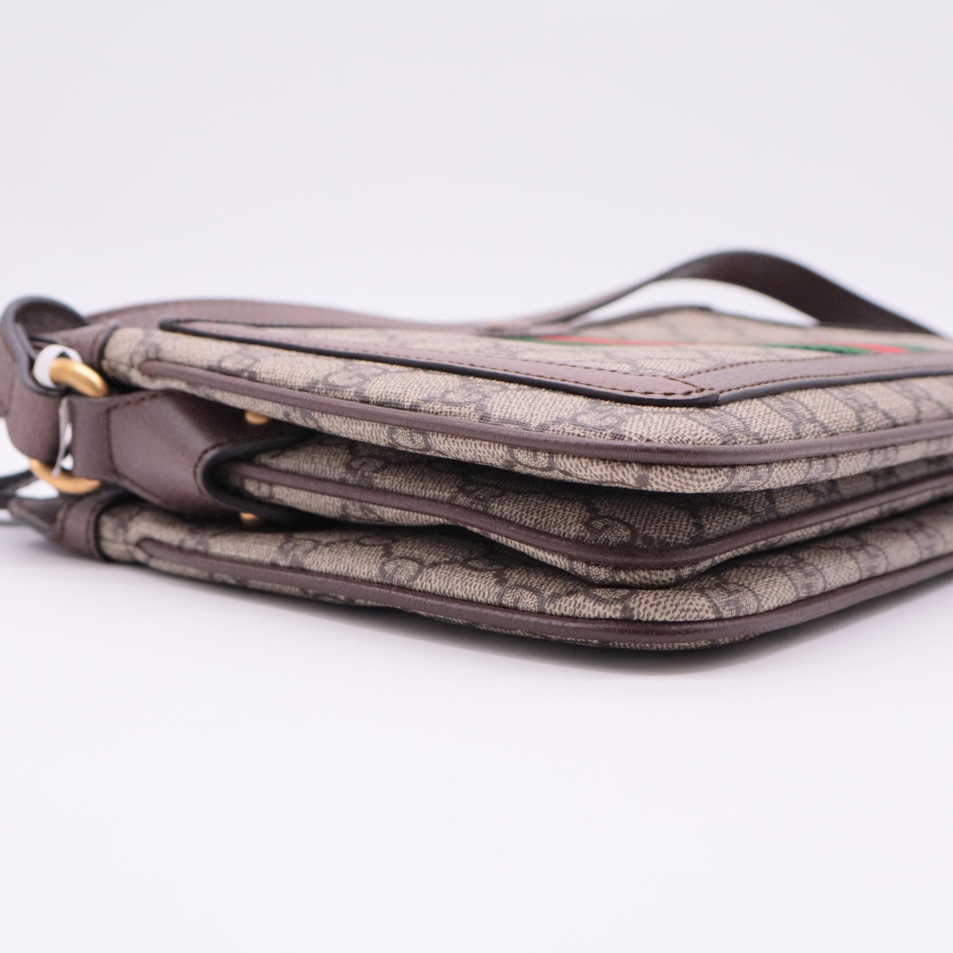 GG Supreme Monogram Web Medium Ophidia Shoulder Bag twins