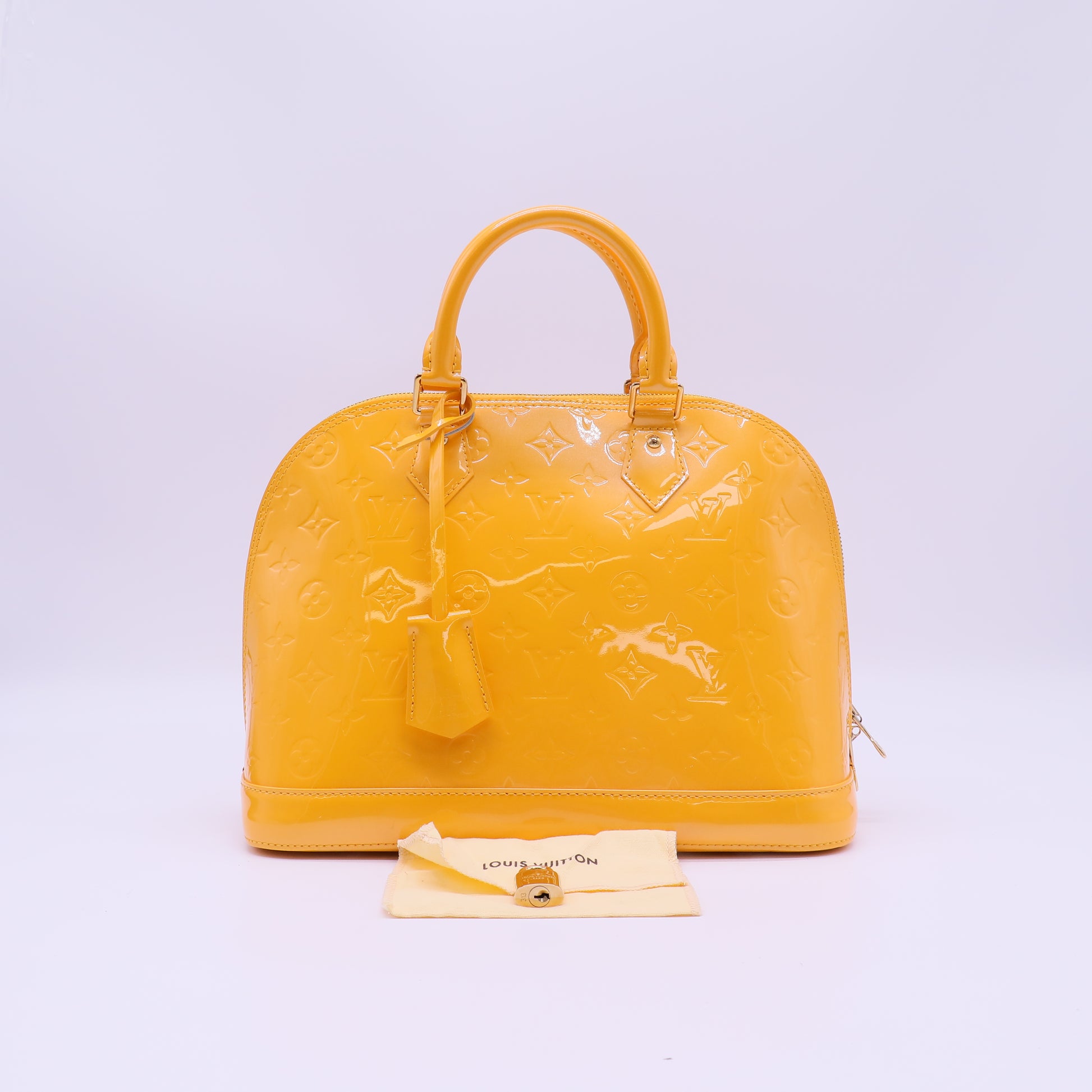 Louis Vuitton Jaune Passion Monogram Vernis Alma PM Bag B22589