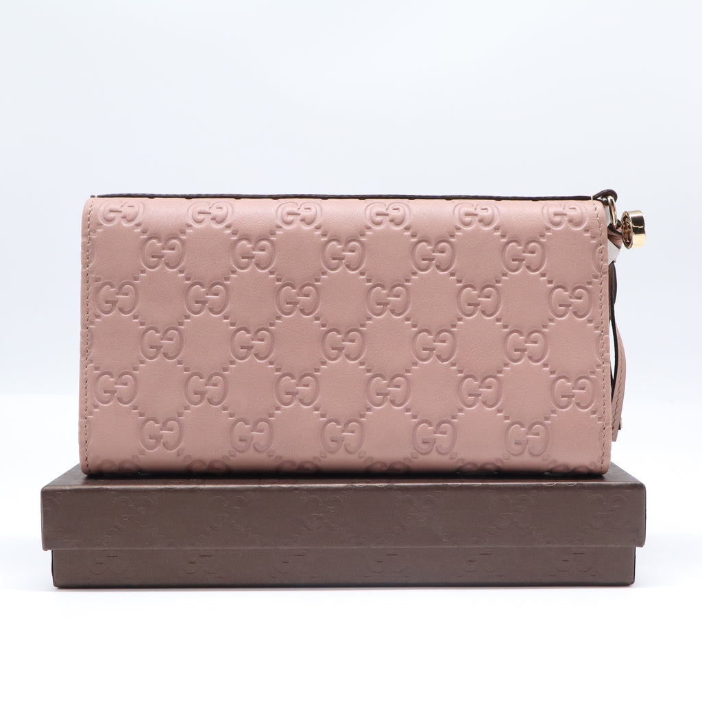 Gucci Microguccissima Continental Flap Wallet Pink W21647