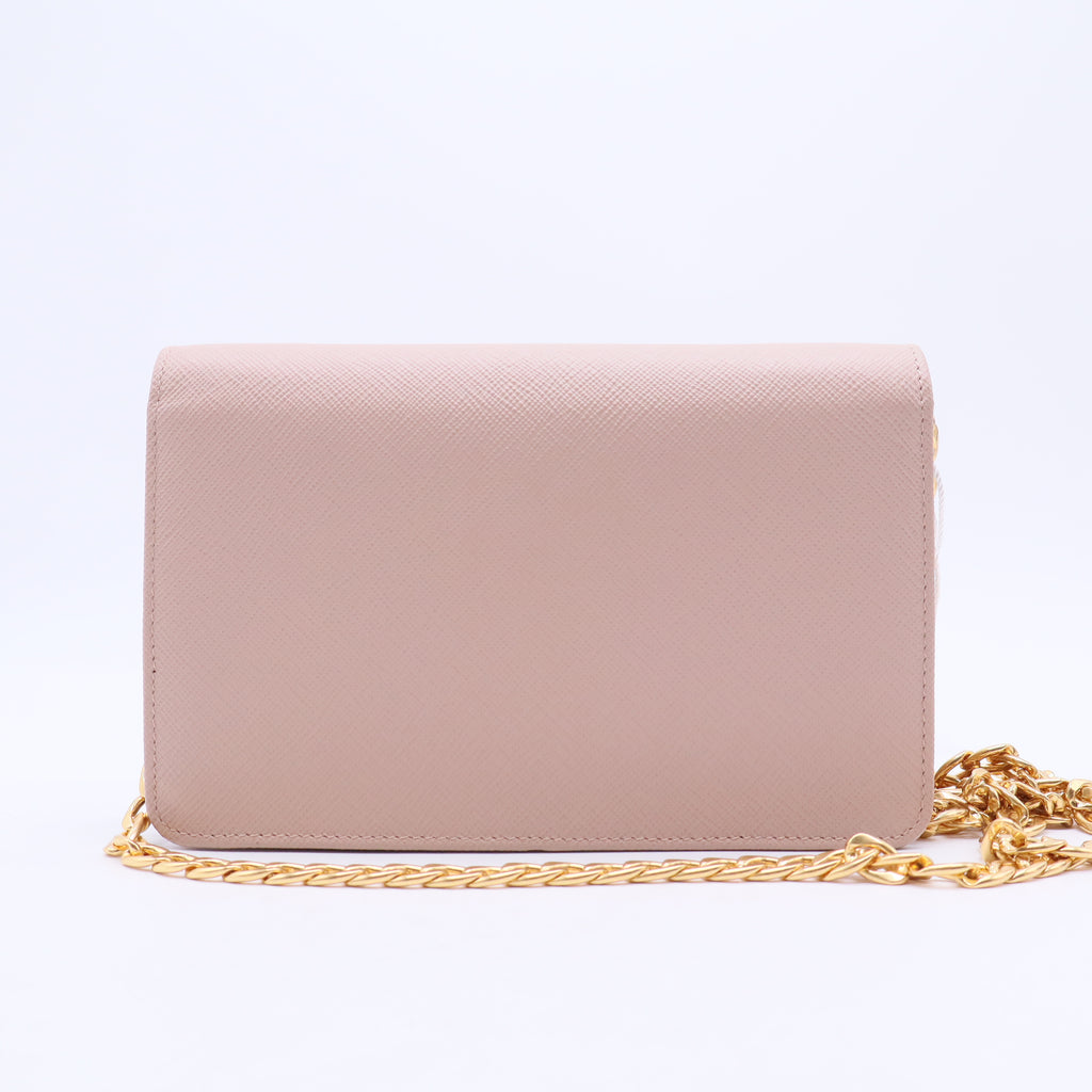 Chain Wallet Crossbody Saffiano Leather Twins LDJ3053