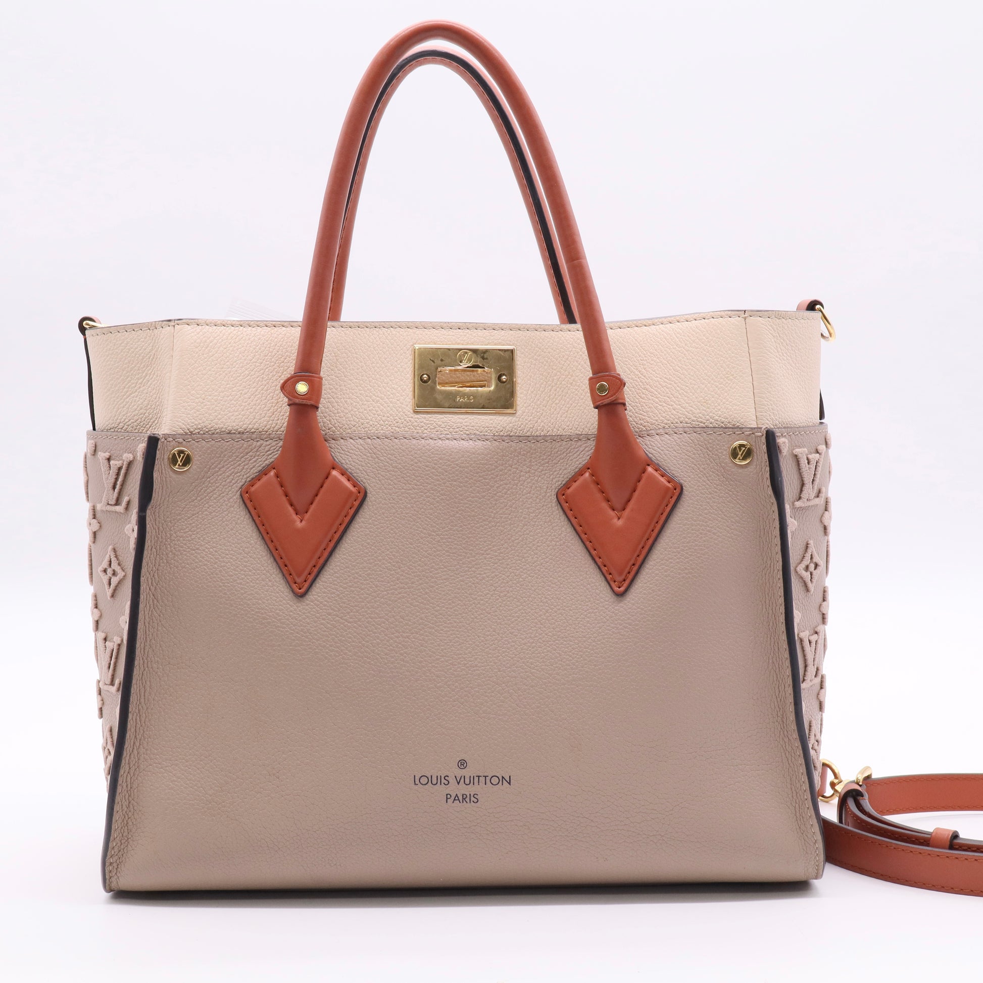 Louis Vuitton Galet Grained Leather Tufted On My Side Bag twins