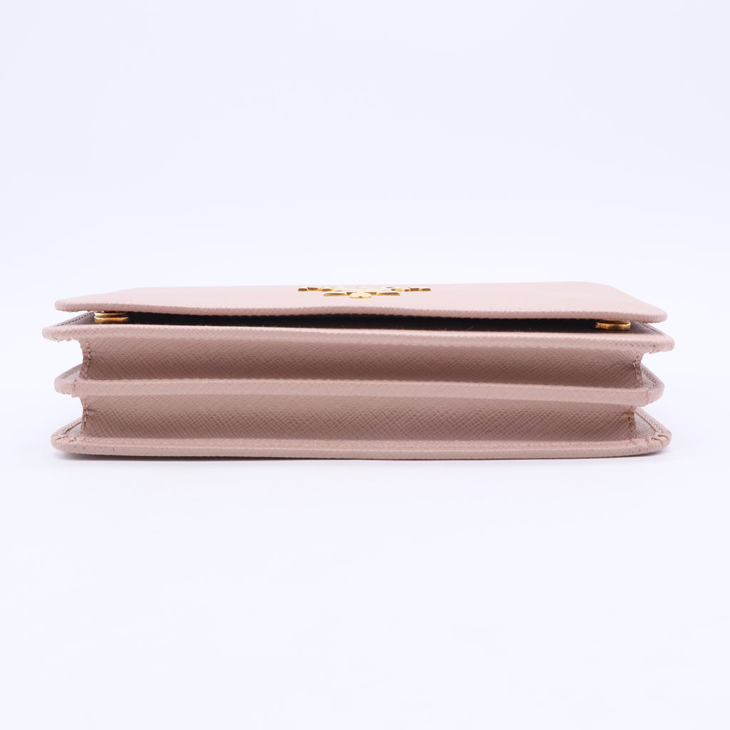 Chain Wallet Crossbody Saffiano Leather Twins LDJ3053
