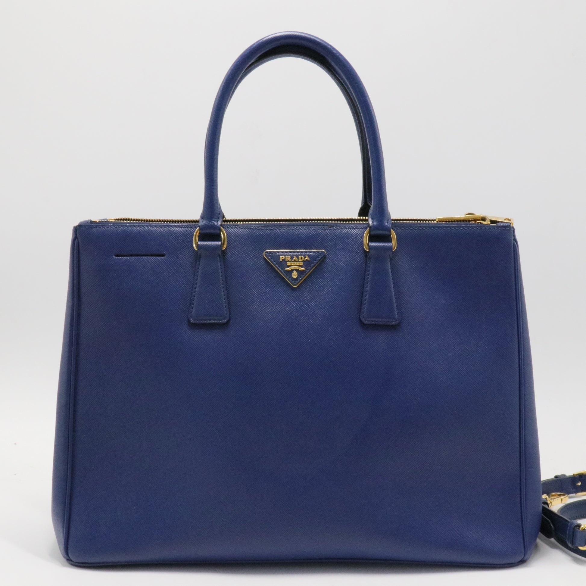Cuir Double Tote Saffiano Leather Large