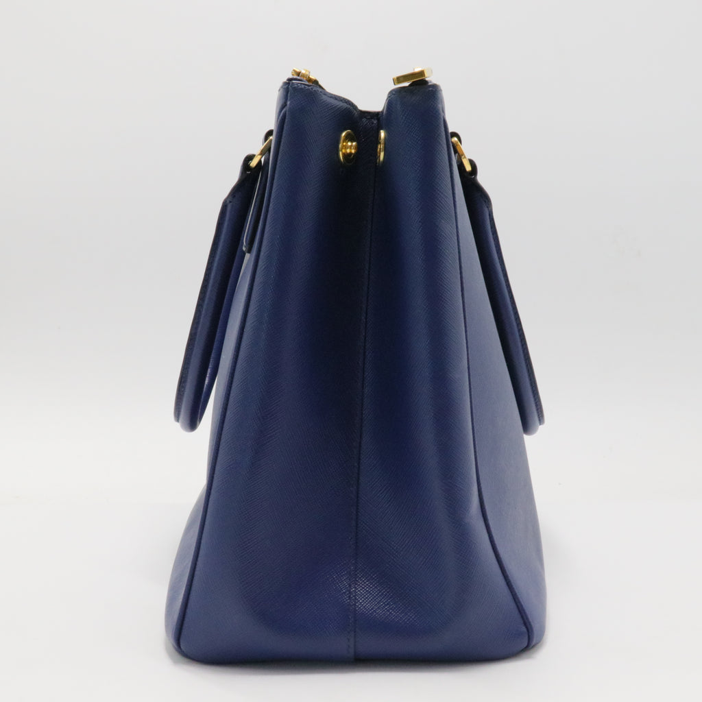 Cuir Double Tote Saffiano Leather Large