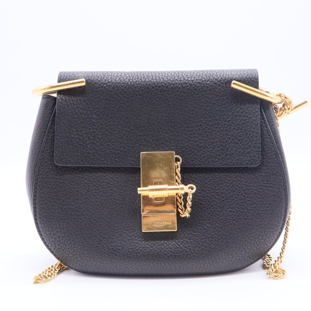 Grained Lambskin Drew Shoulder Bag