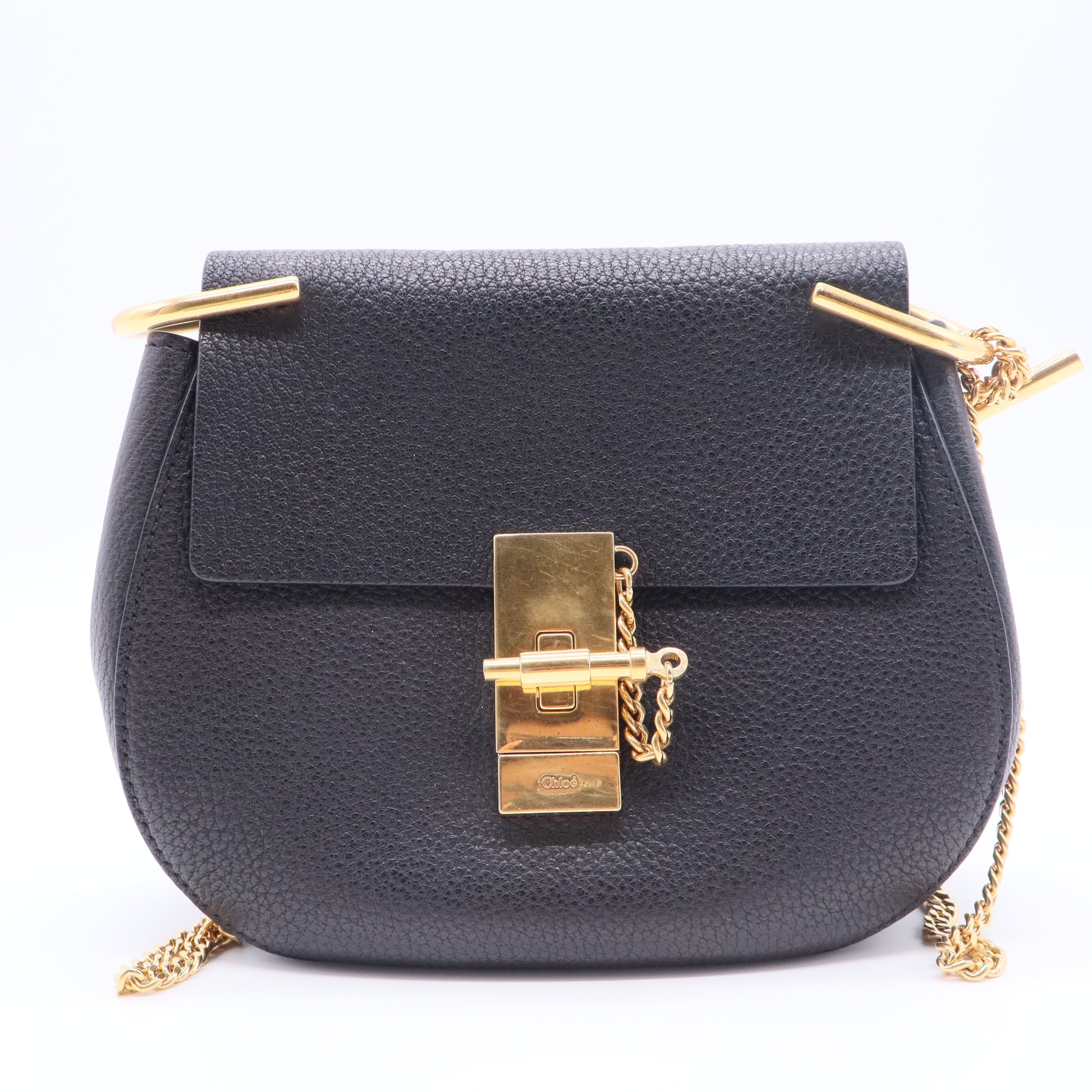Grained Lambskin Drew Shoulder Bag