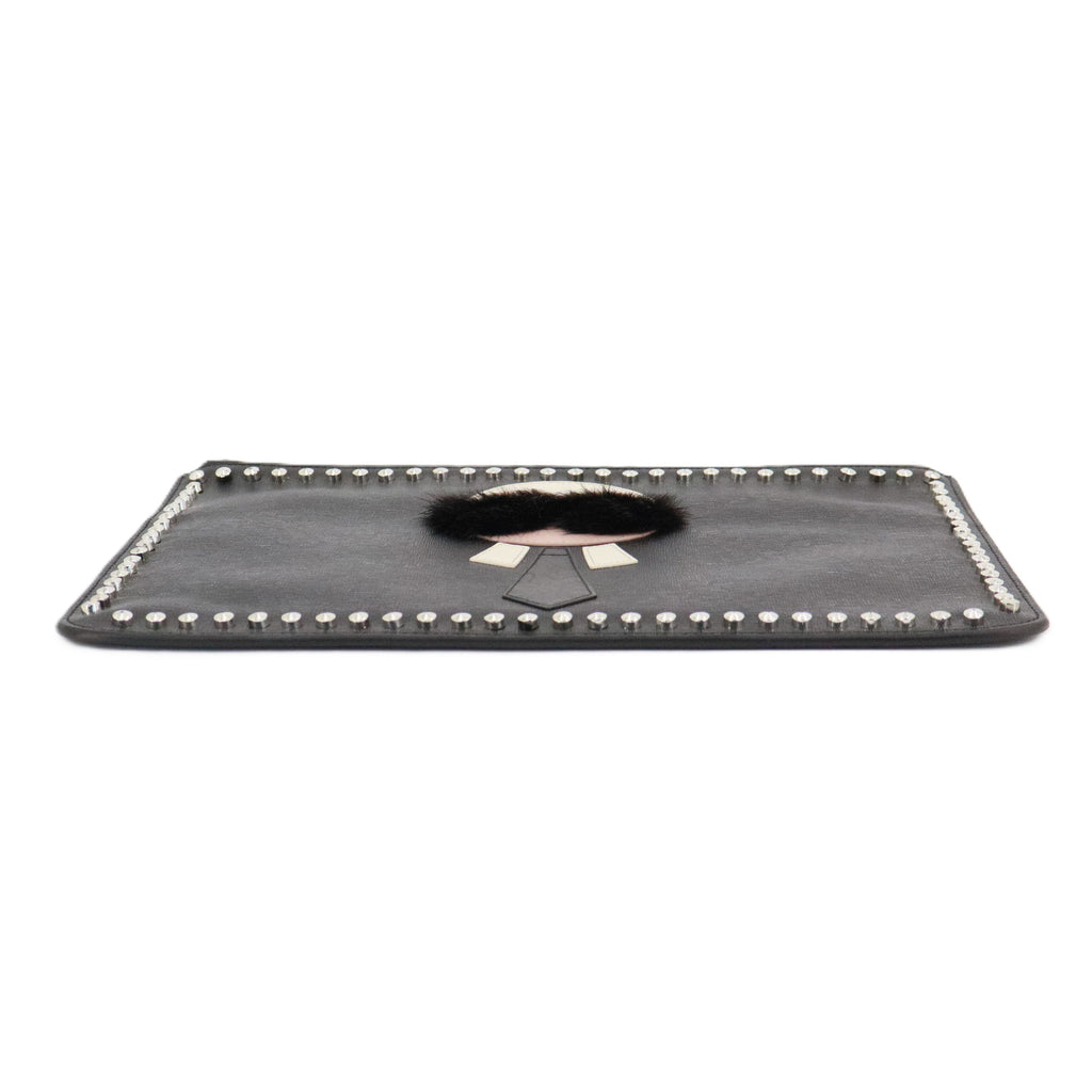 Karlito Pouch Studded Saffiano Leather Medium