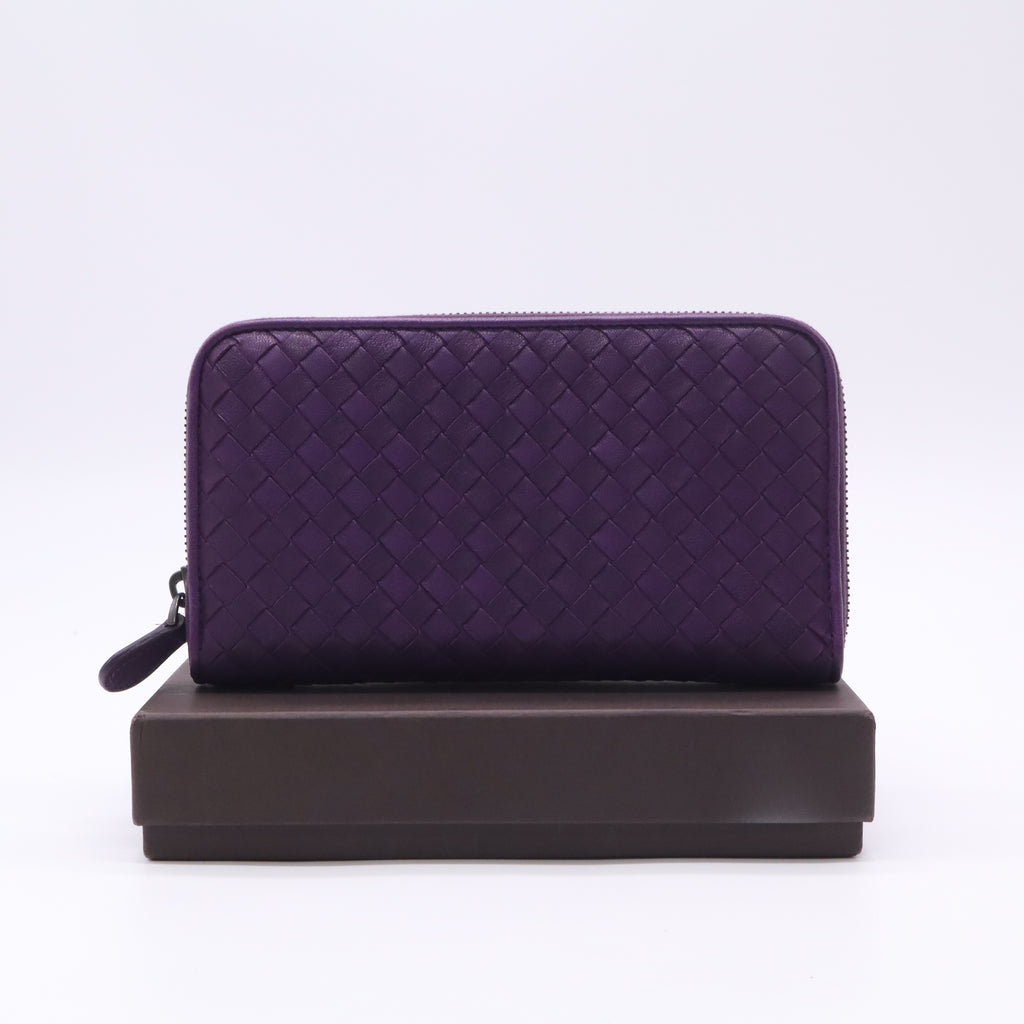 Bottega Veneta Intrecciato Nappa Zip-Around Long Wallet W22715