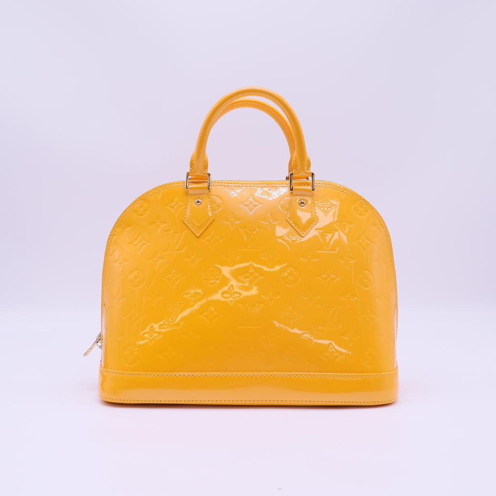 Louis Vuitton Jaune Passion Monogram Vernis Alma PM Bag B22589