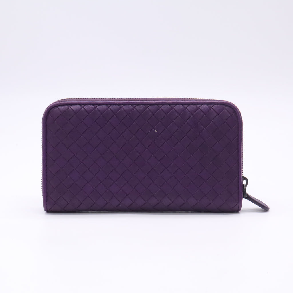 Bottega Veneta Intrecciato Nappa Zip-Around Long Wallet W22715