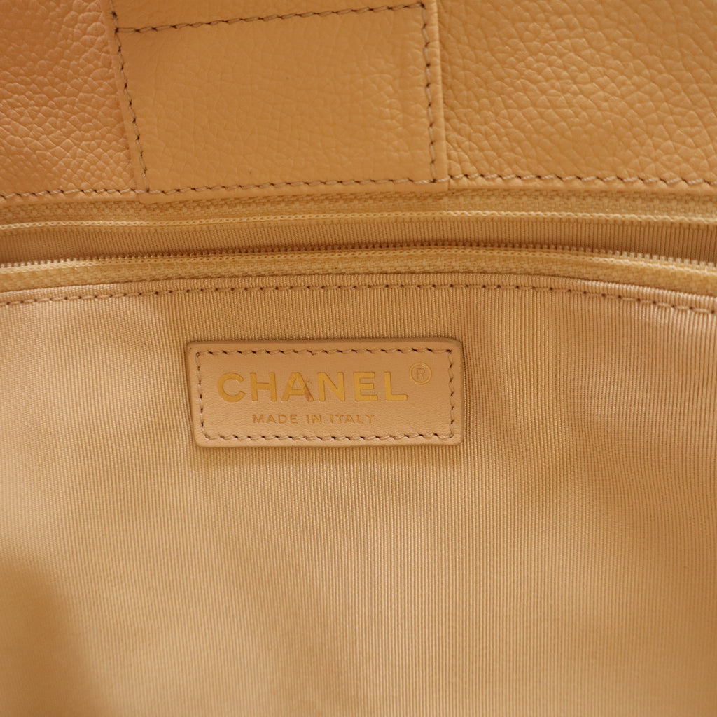 Calfskin Cerf Executive Shopper Tote Beige Clair