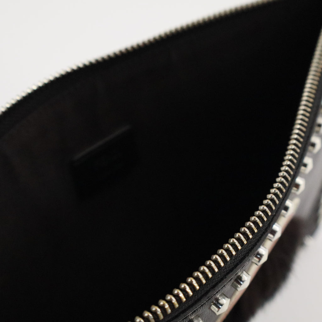 Karlito Pouch Studded Saffiano Leather Medium