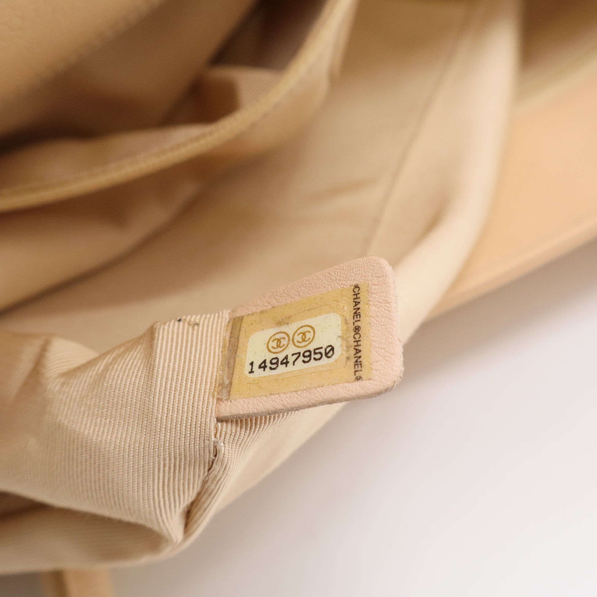 Calfskin Cerf Executive Shopper Tote Beige Clair