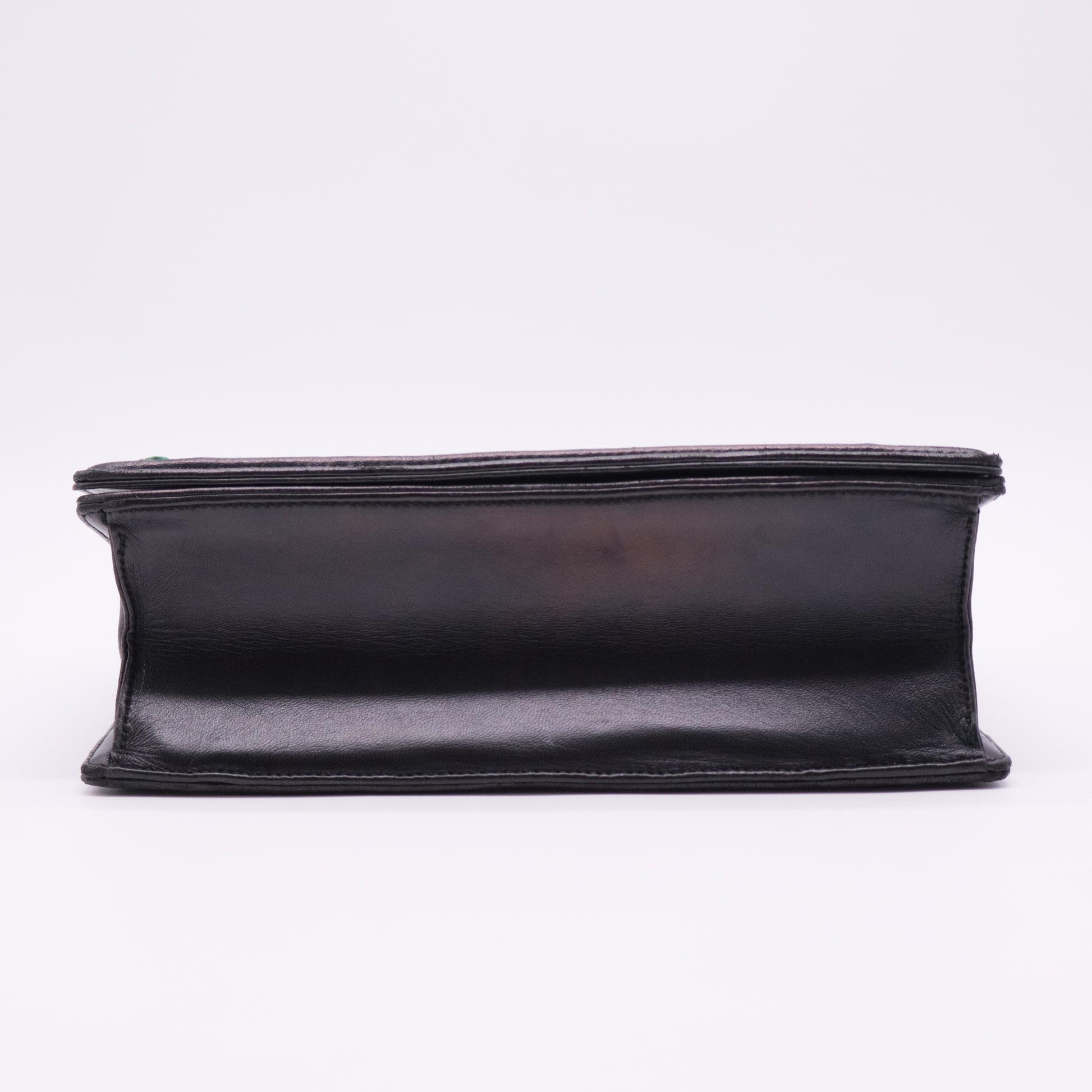 Diorama Embroidered Leather Shoulder Bag Black/Green/Blue twins