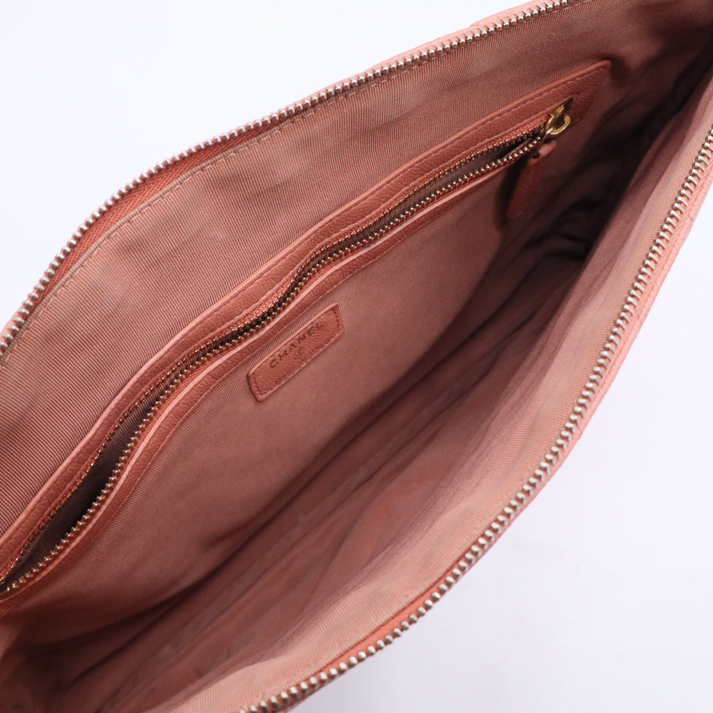 Charm O Case Pouch Chevron Lambskin Medium Twins LDJ3050