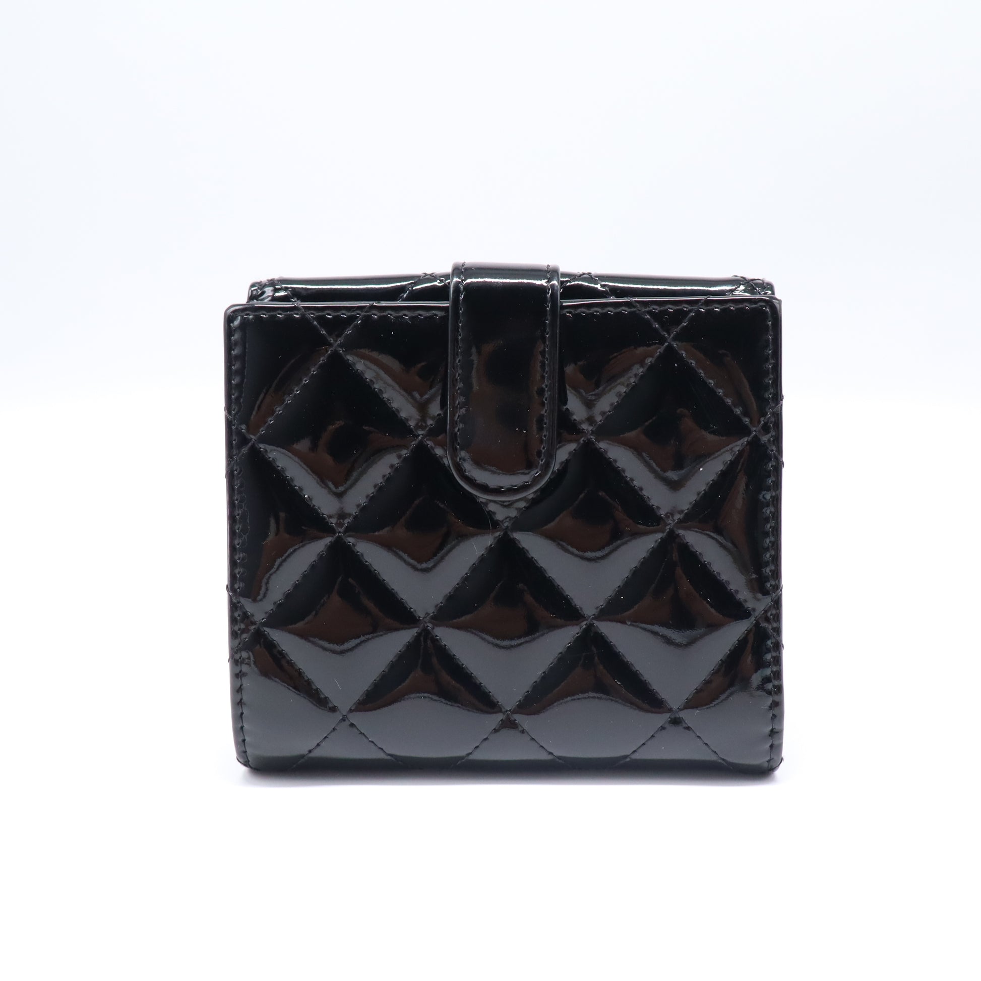 Chanel Patent Quilted Small Flap Wallet W21629