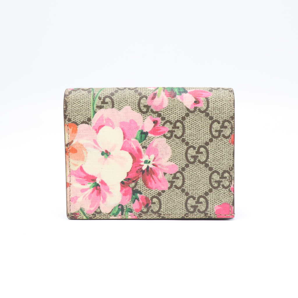 Gucci GG Supreme Blooms French Flap Wallet  W21837