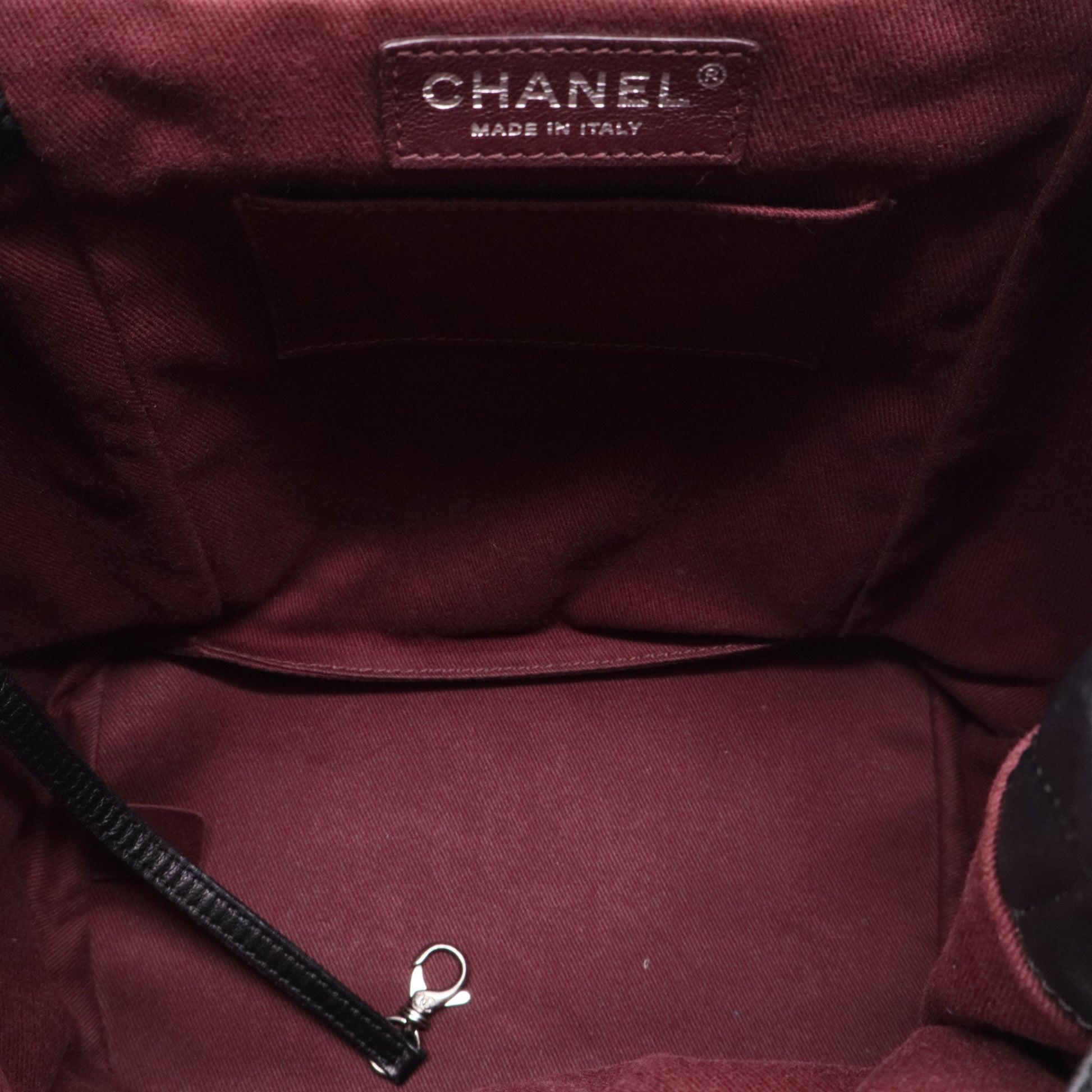 Chanel Black quilted lambskin backpack twins