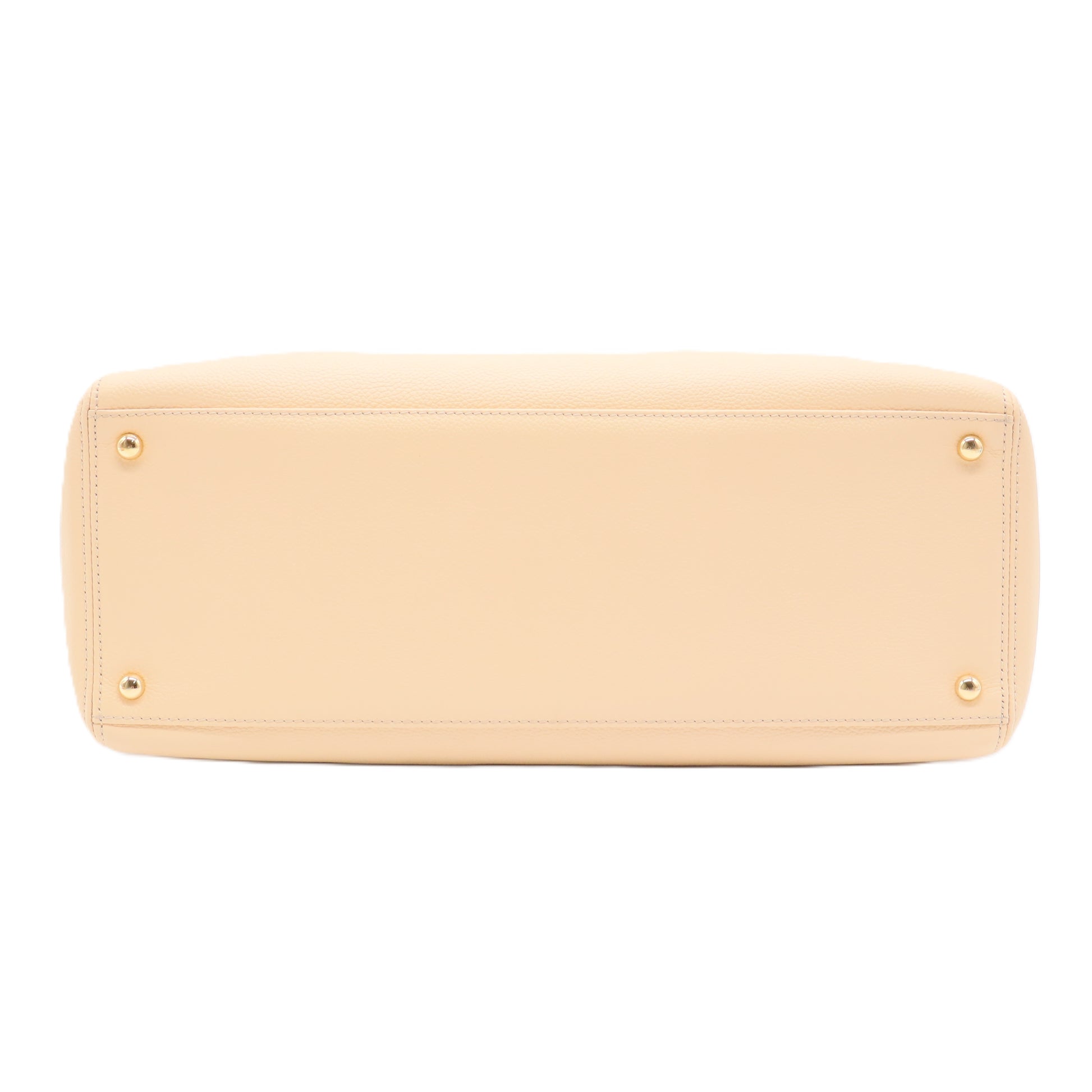 Calfskin Cerf Executive Shopper Tote Beige Clair