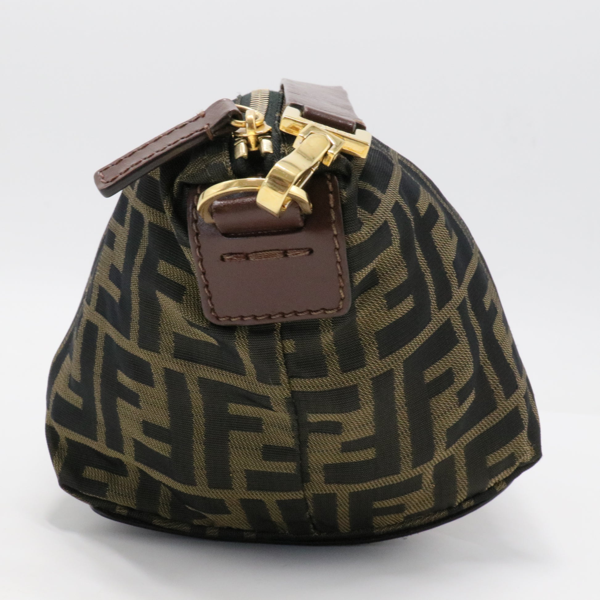 Zucca Canvas Vanity Pouch Brown