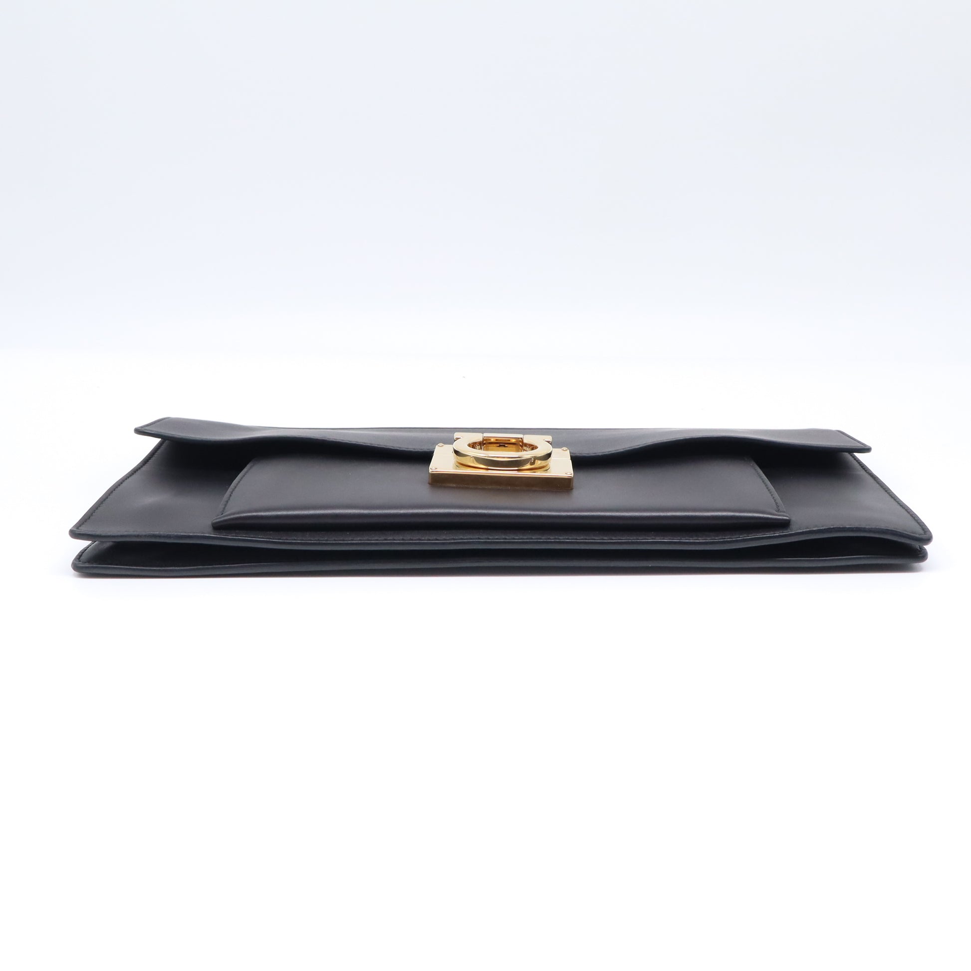 Salvatore Ferragamo Afef Lock Story Wristlet Clutch B22351