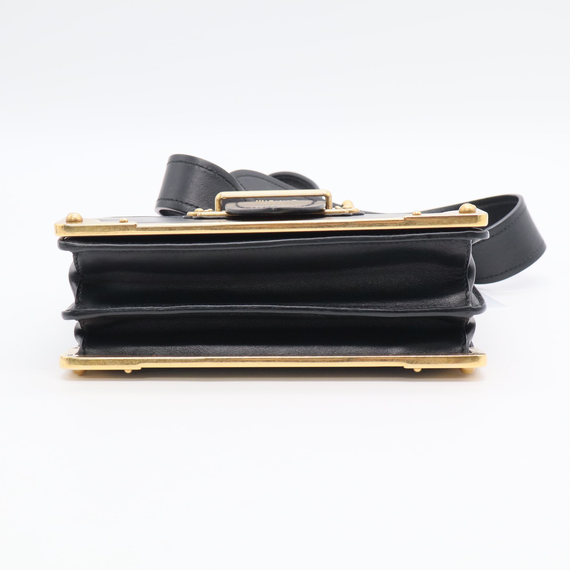 Black City Calf and Saffiano Leather Large Cahier Bag Twins LDJ3048