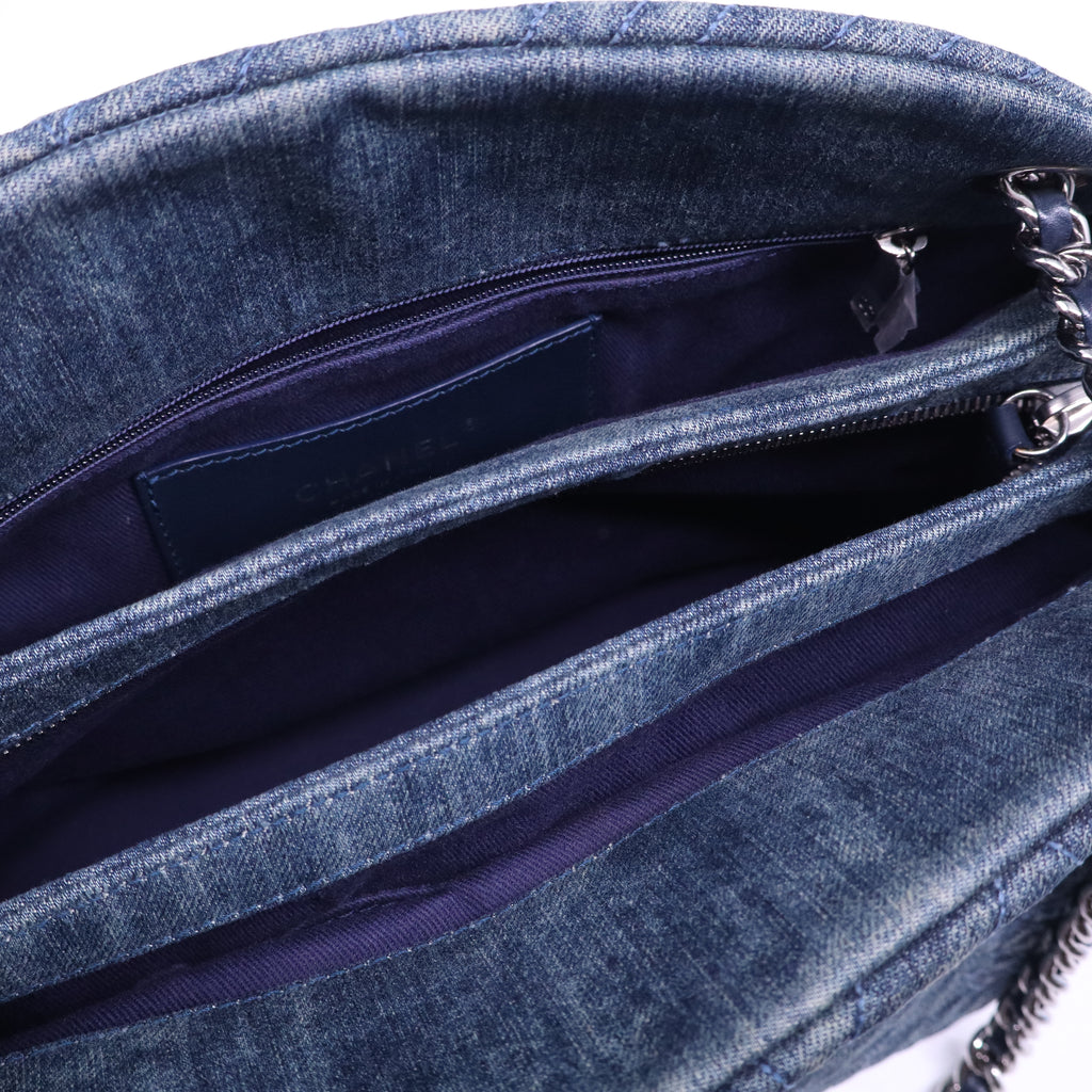 Denim Camellia Embroidered Large Just Mademoiselle Blue B21279