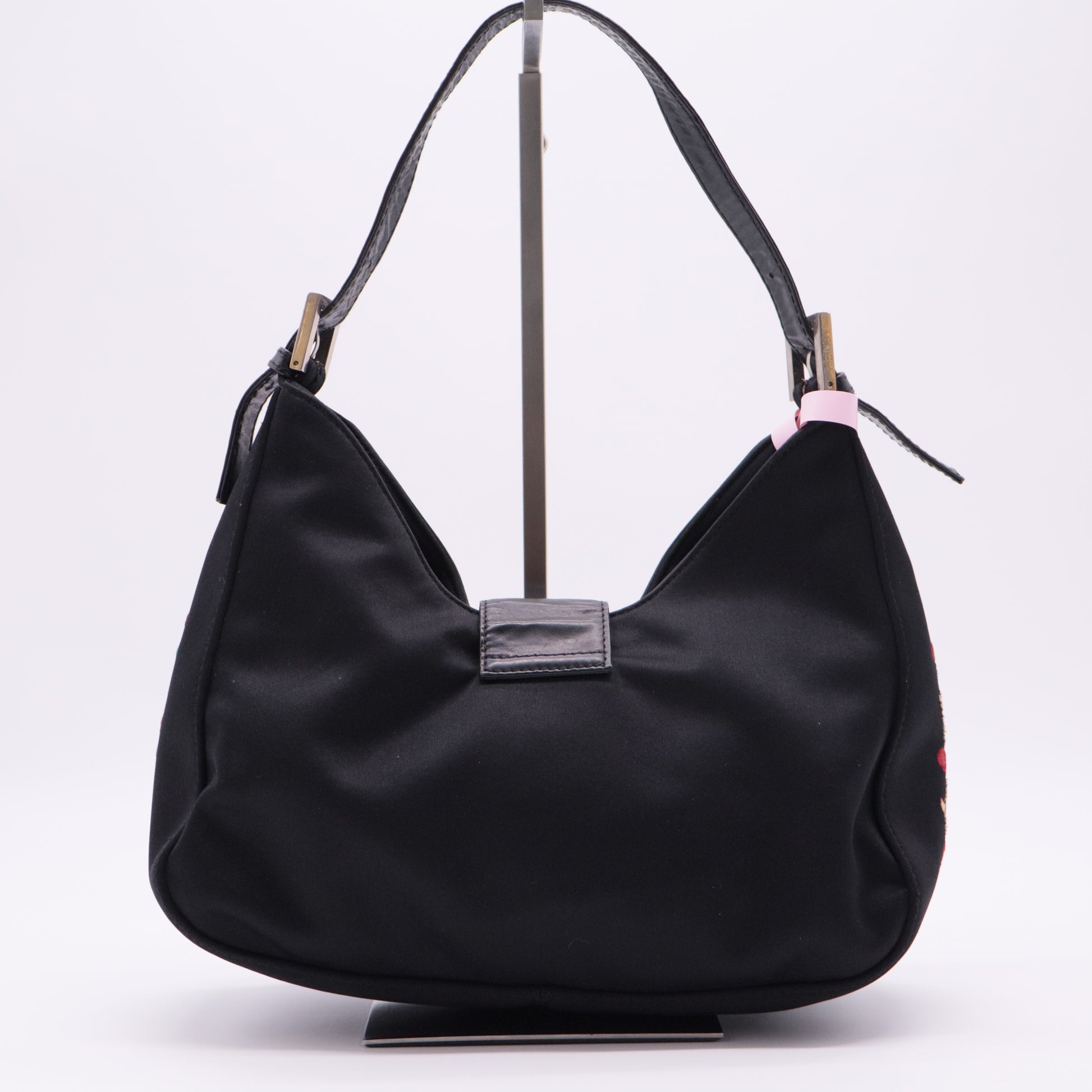Baguette Small Embroidered Fabric Shoulder Bag twins