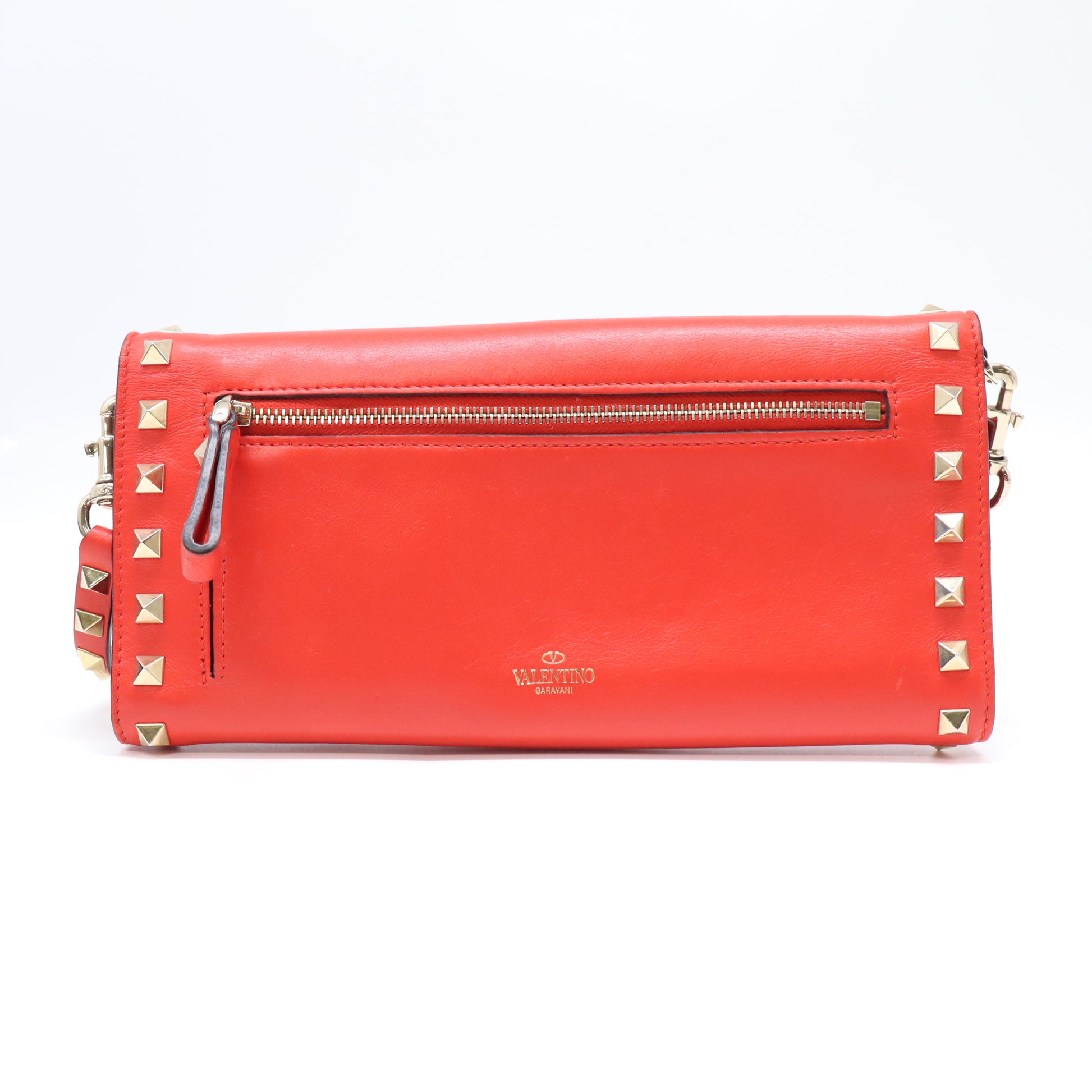 Red Studded Wallet On Strap B22545